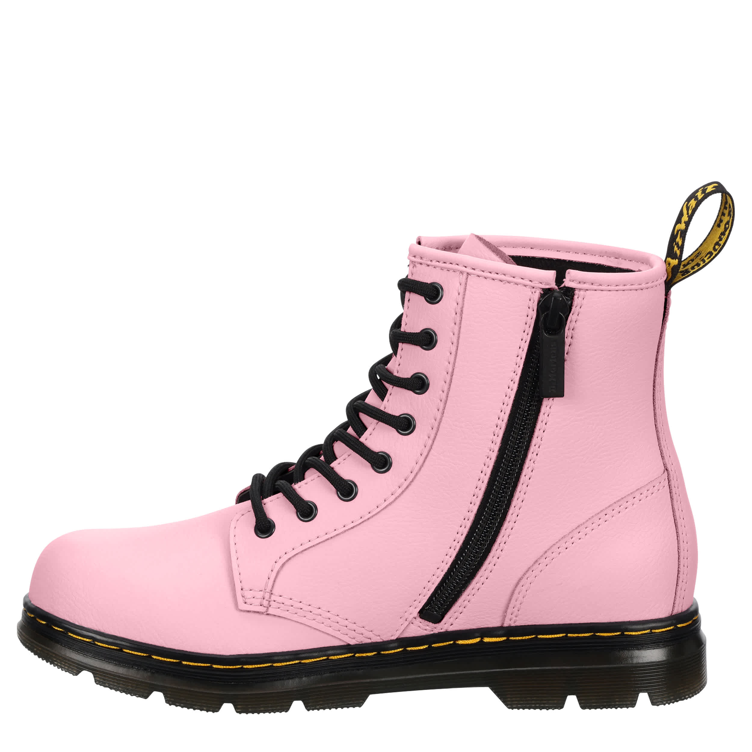 DR.MARTENS-GIRLS LITTLE-BIG KID APRILE 8 EYE BOOT-PALE PINK & 