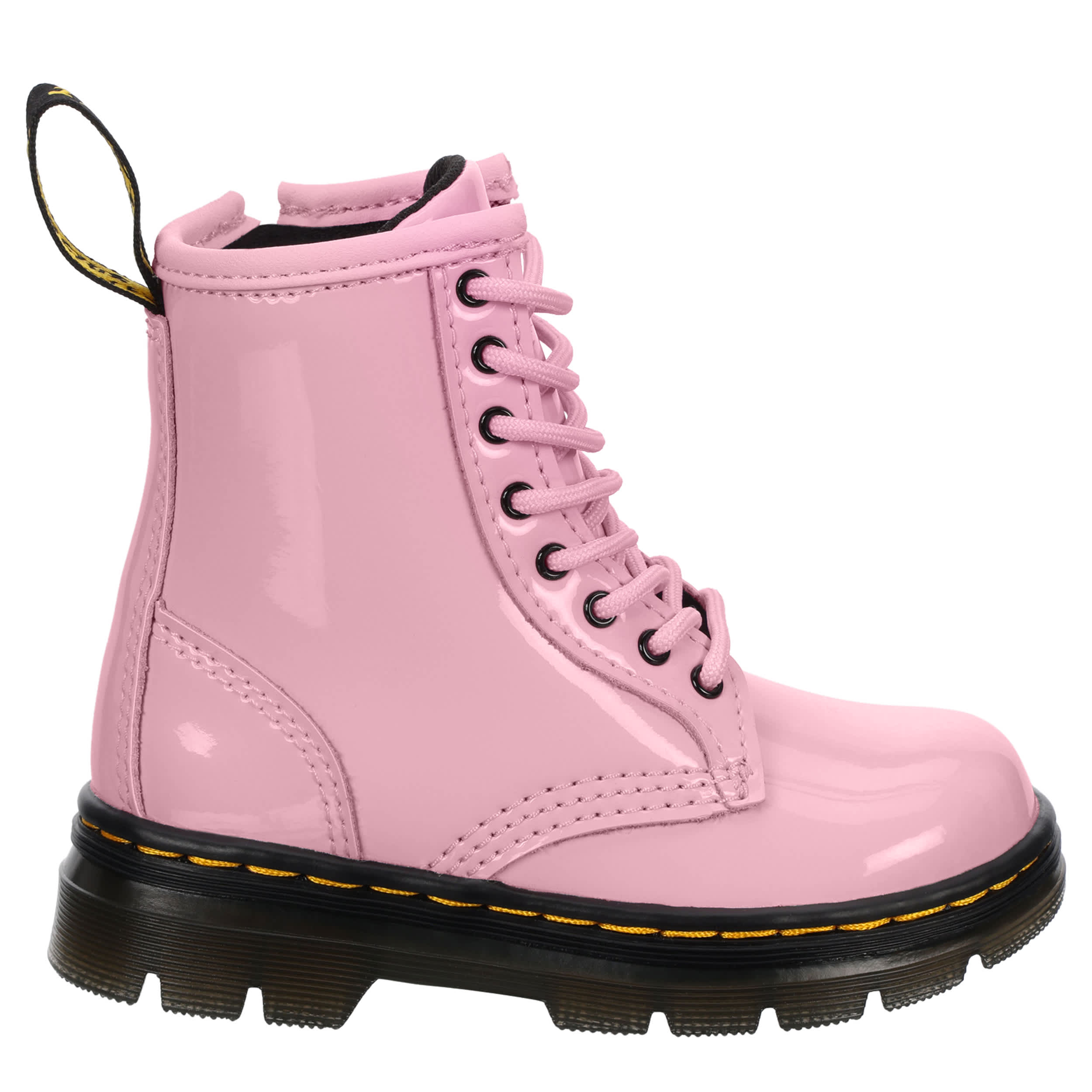 DR.MARTENS-GIRLS TODDLER APRILE 8 EYE BOOT-PALE PINK & 