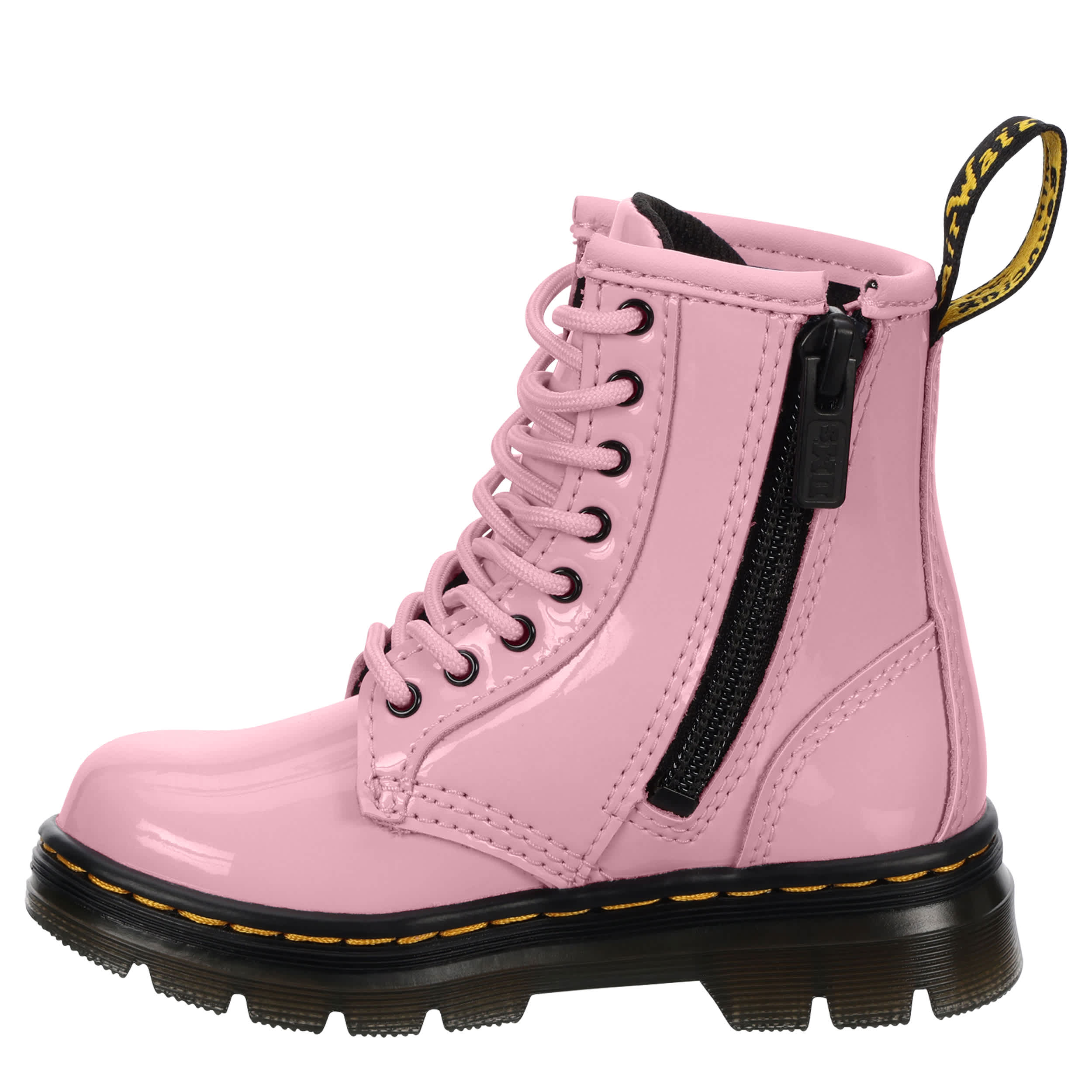 DR.MARTENS-GIRLS TODDLER APRILE 8 EYE BOOT-PALE PINK & 