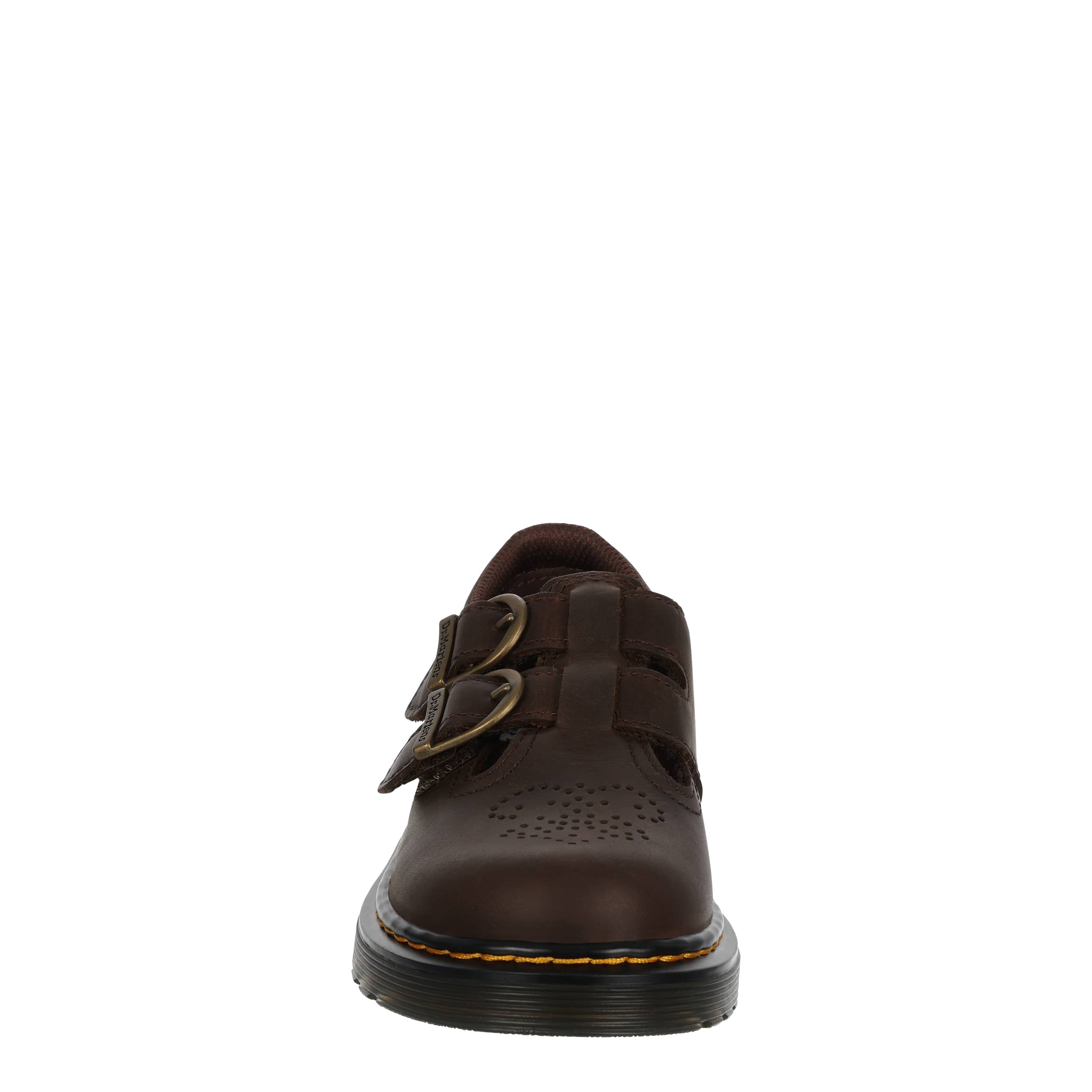 DR.MARTENS-GIRLS LITTLE-BIG KID SOFTY T MARY JANE SHOE-DARK BROWN & 