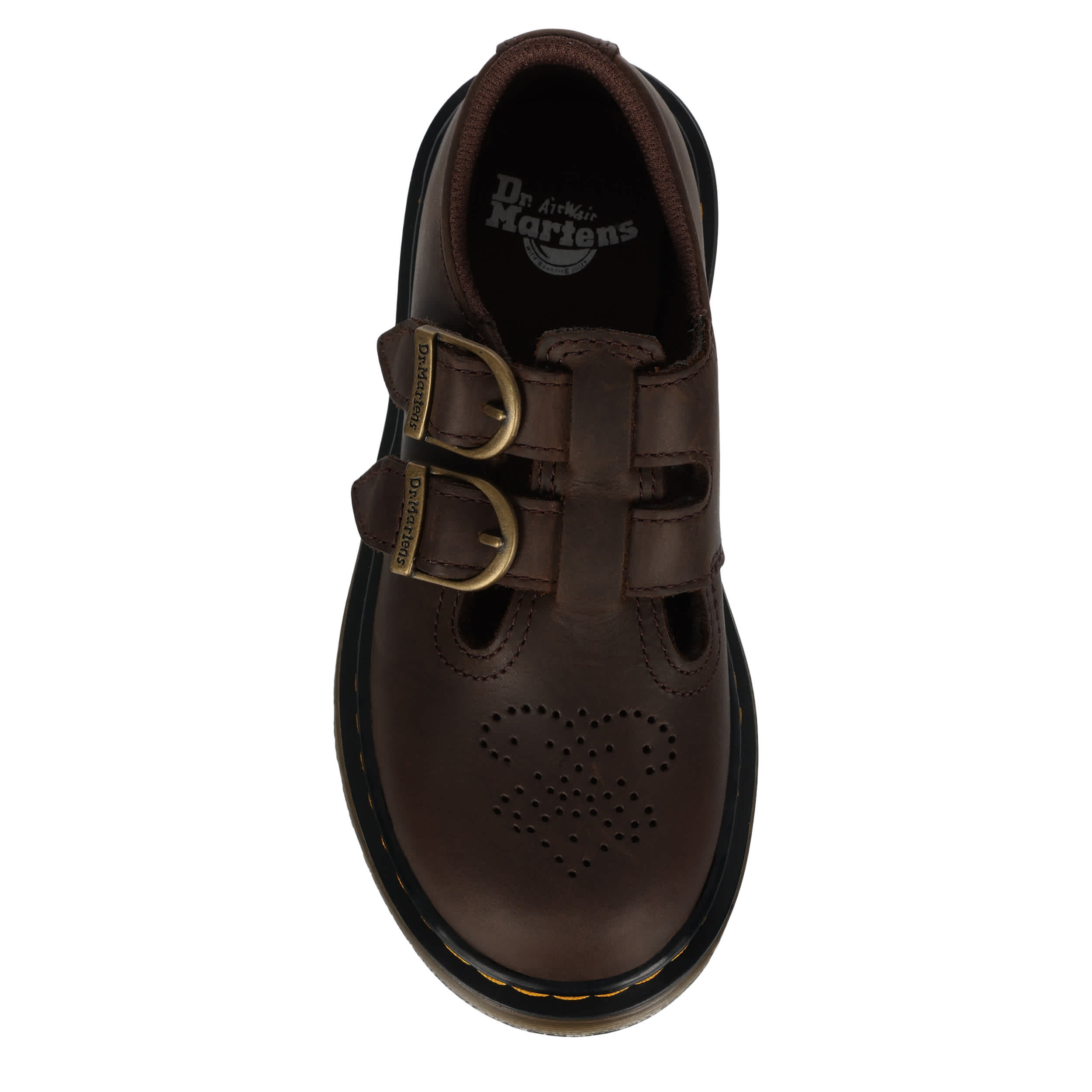 DR.MARTENS-GIRLS LITTLE-BIG KID SOFTY T MARY JANE SHOE-DARK BROWN & 