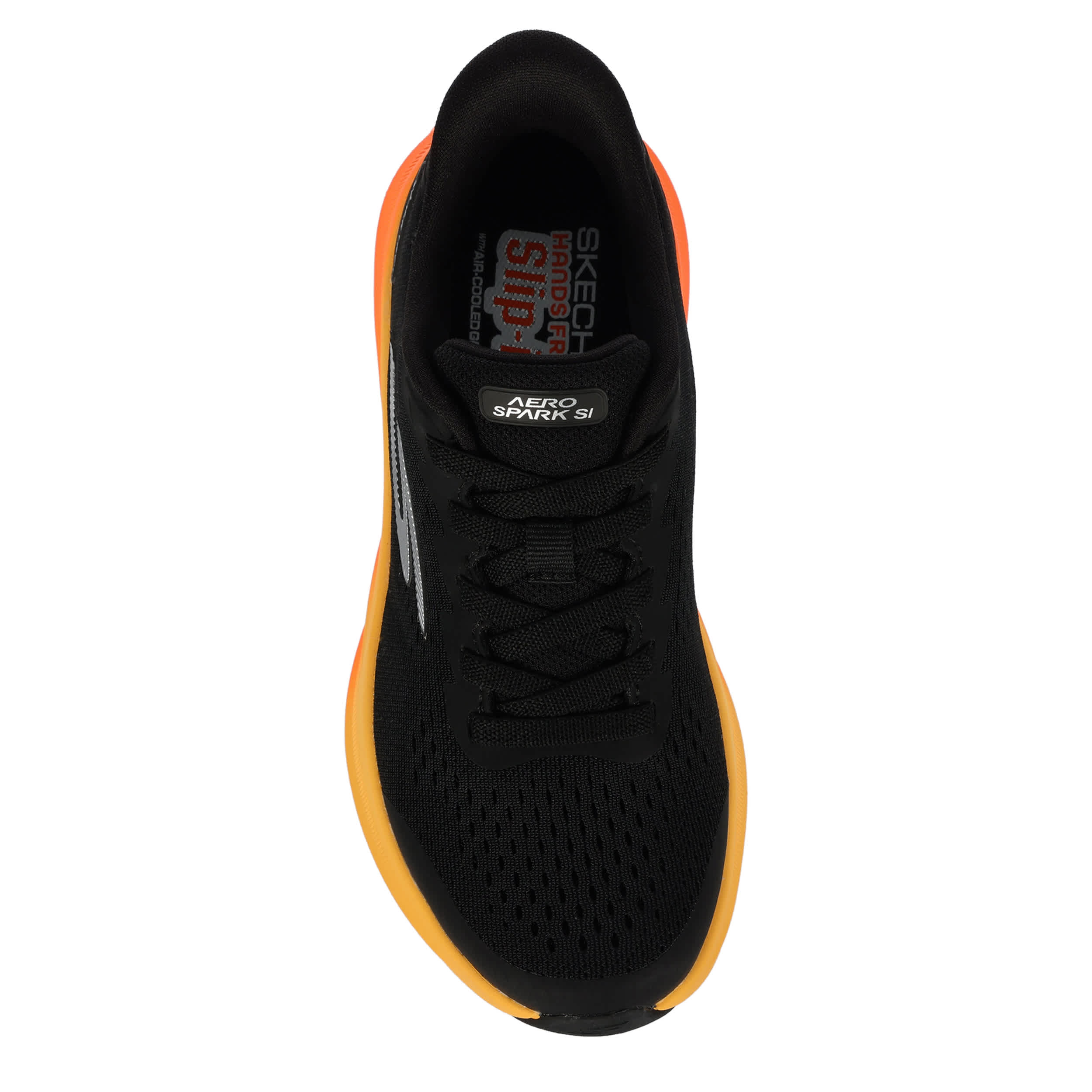 SKECHERS-BOYS LITTLE-BIG KID AERO SPARK SNEAKER-BLACK & ORANGE