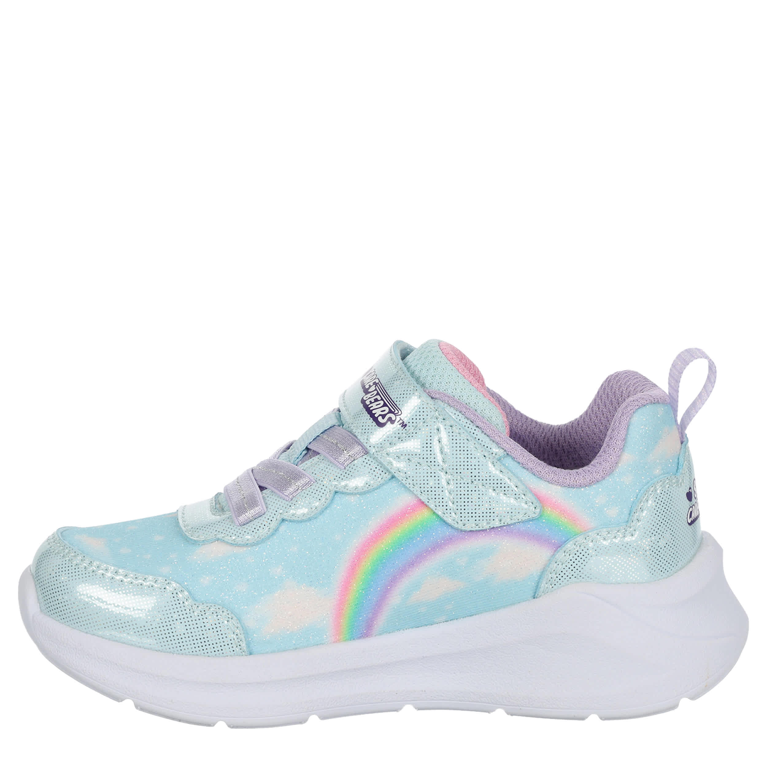 SKECHERS-GIRLS TODDLER LIL SNUGS SNEAKER-BLUE & MULTICOLOR