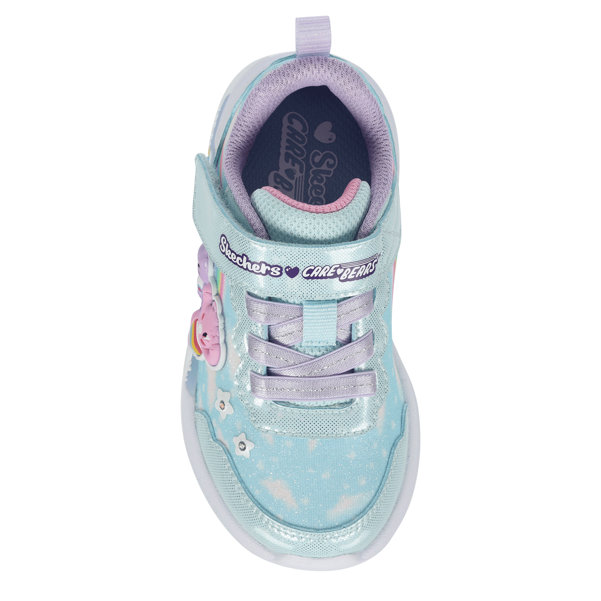 SKECHERS-GIRLS TODDLER LIL SNUGS SNEAKER-BLUE & MULTICOLOR