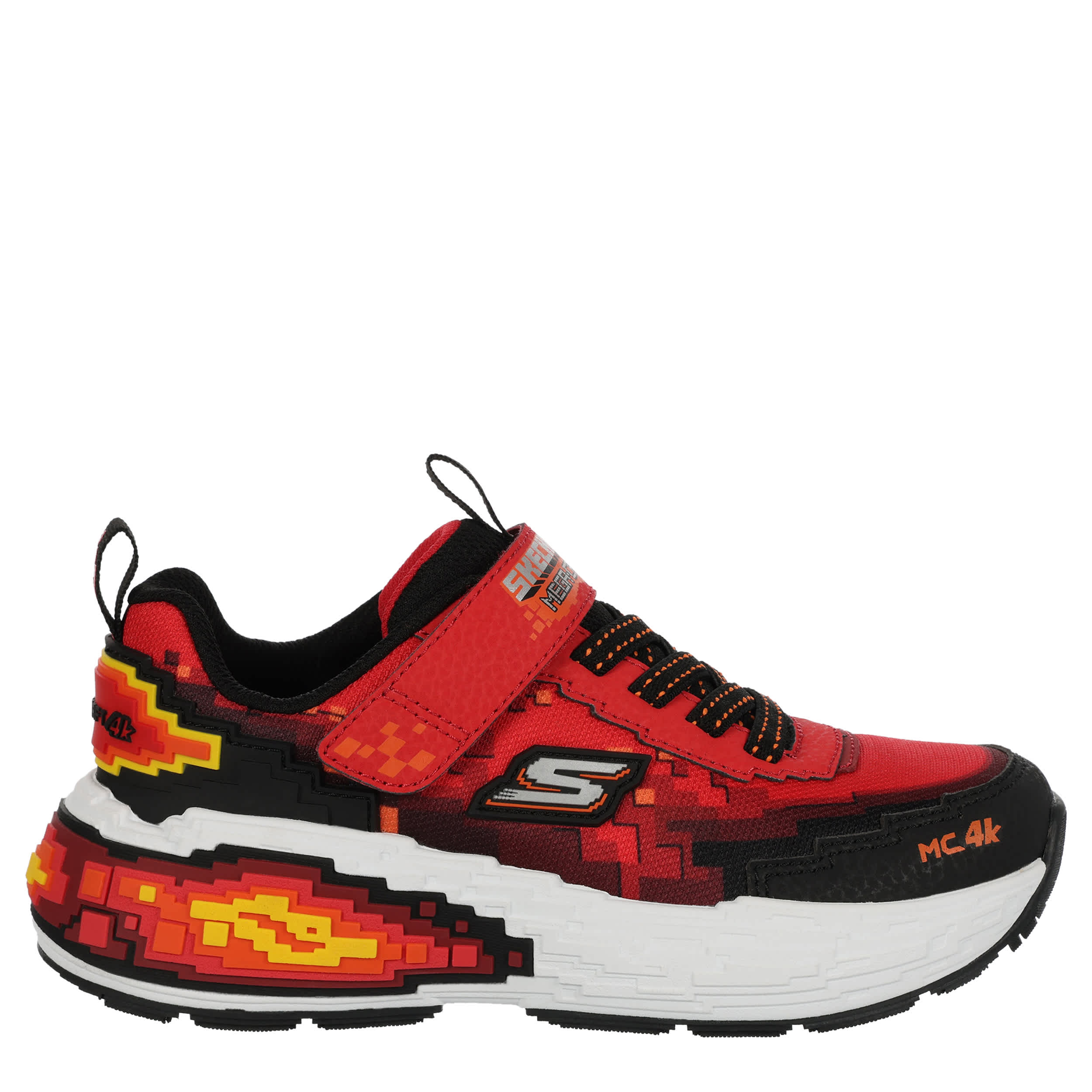SKECHERS-BOYS LITTLE-BIG KID MEGA-CRAFT 4K SNEAKER-RED & BLACK