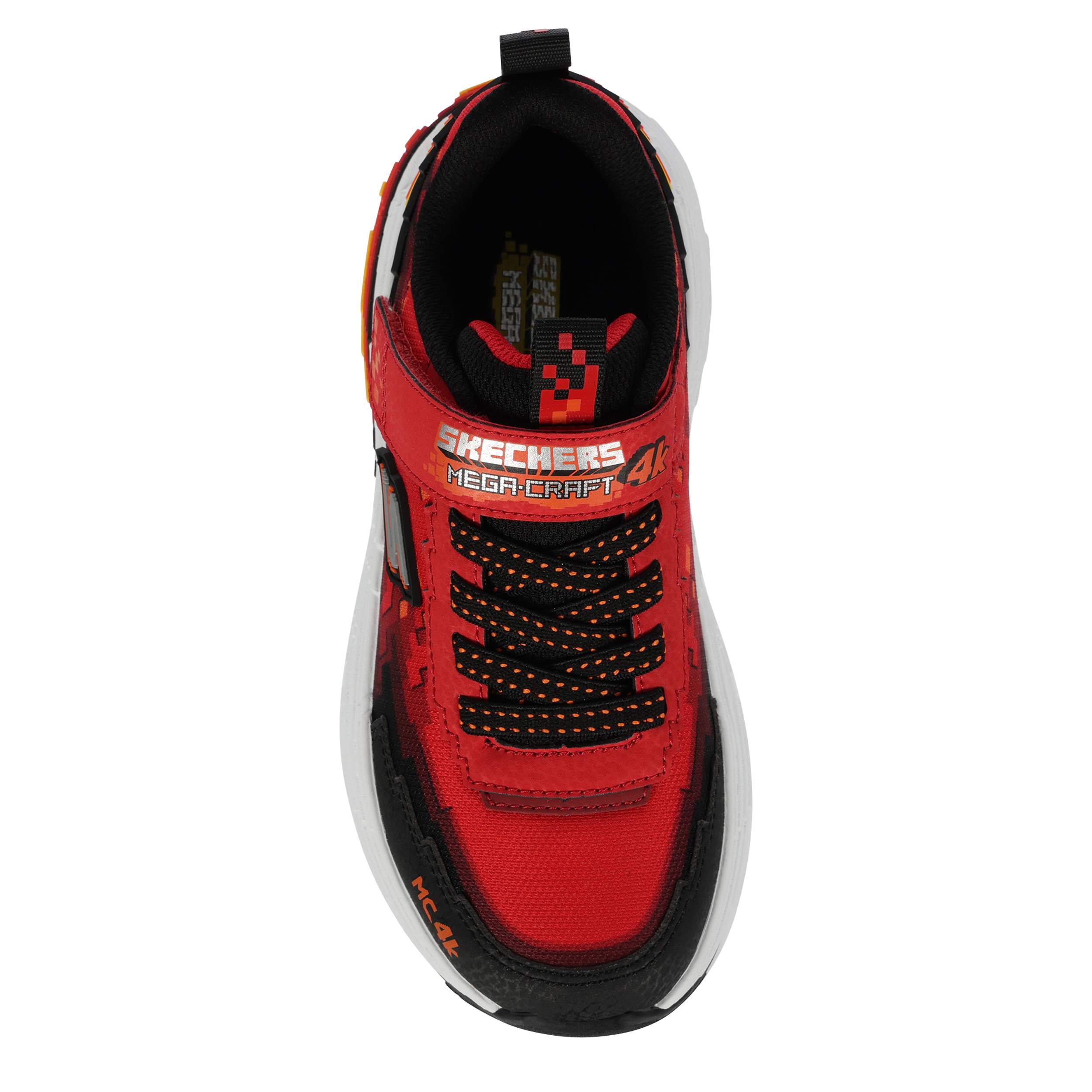SKECHERS-BOYS LITTLE-BIG KID MEGA-CRAFT 4K SNEAKER-RED & BLACK