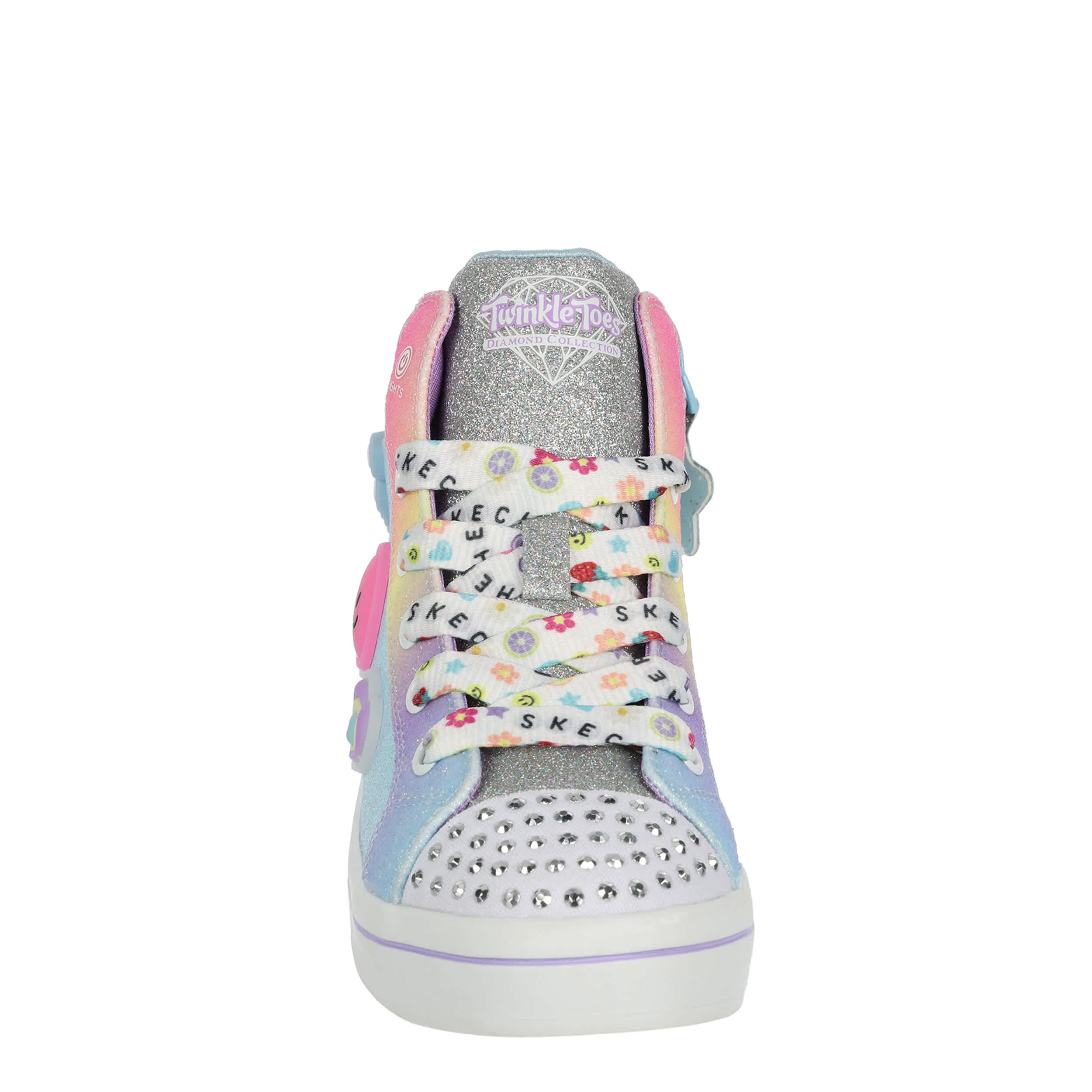 SKECHERS-GIRLS TWI-LITES 2.0 BIT OF HAPPINESS LIGHT UP SNEAKER-LIGHT BLUE & MULTICOLOR