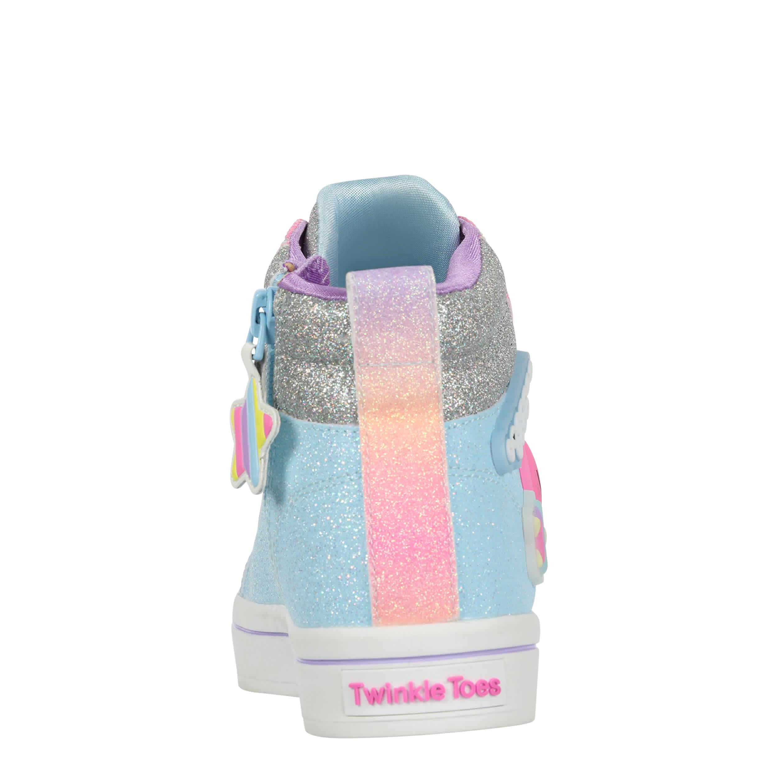 SKECHERS-GIRLS TWI-LITES 2.0 BIT OF HAPPINESS LIGHT UP SNEAKER-LIGHT BLUE & MULTICOLOR