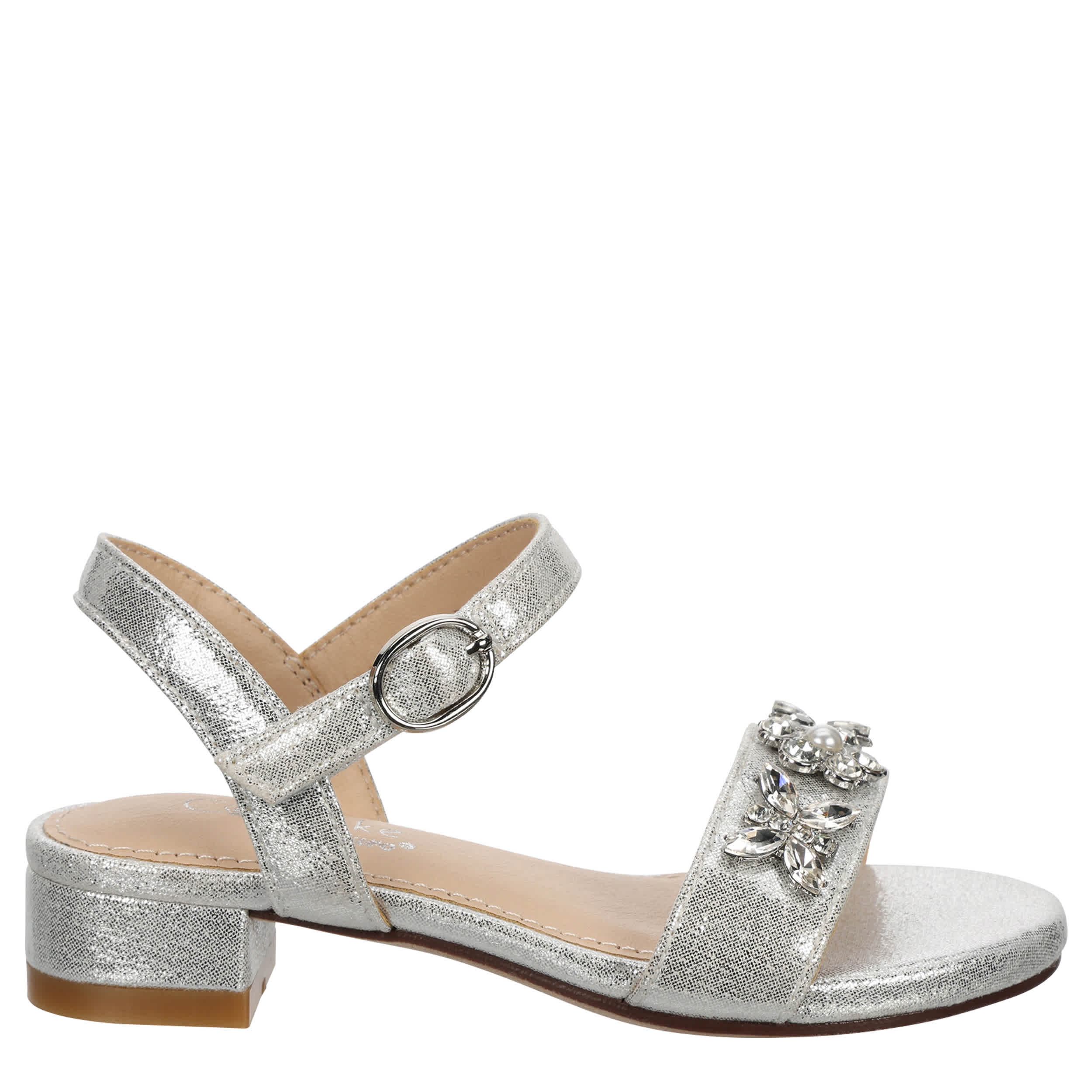 CUPCAKE COUTURE-GIRLS TODDLER- LITTLE KID CHARMER DRESS SANDAL-SILVER & 