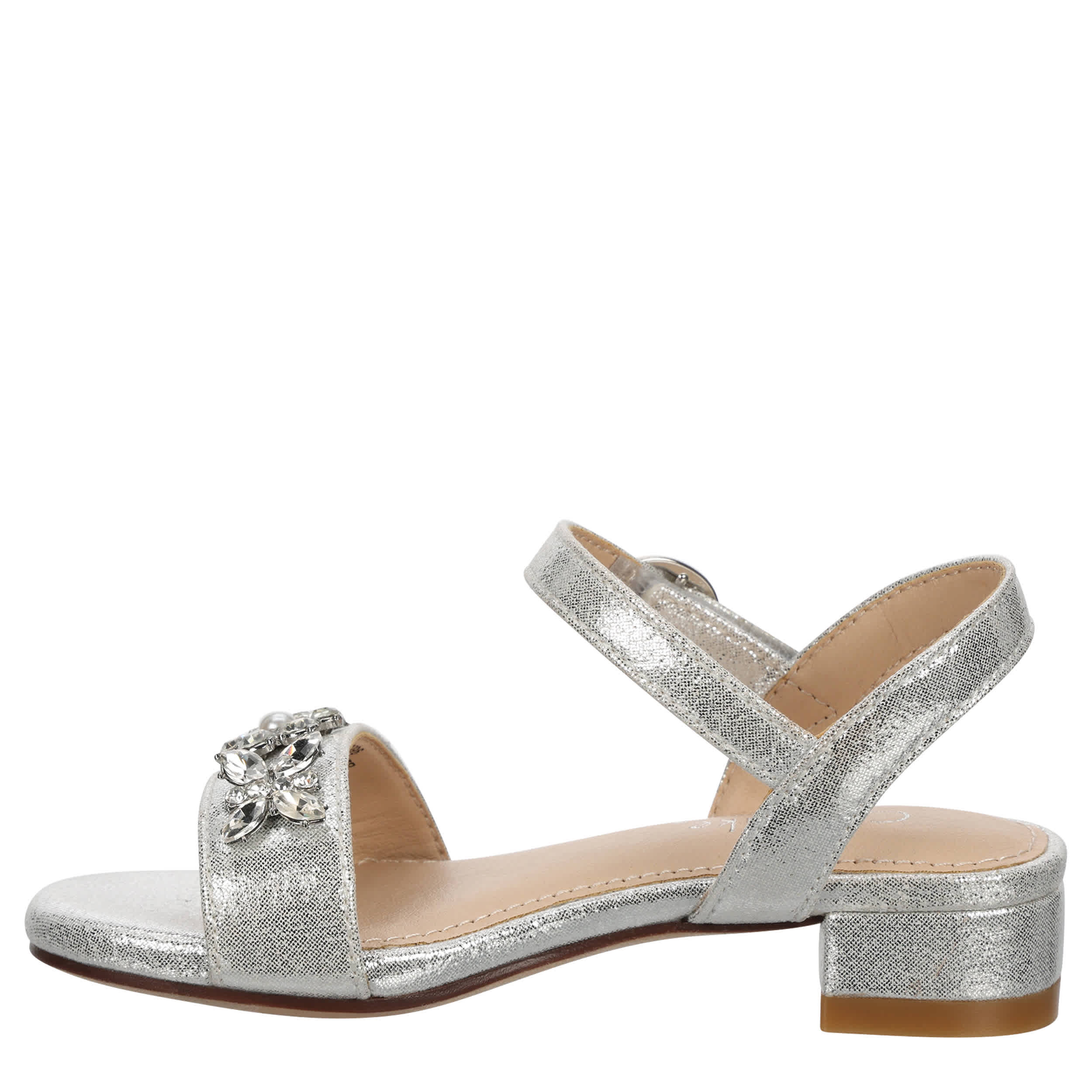 CUPCAKE COUTURE-GIRLS TODDLER- LITTLE KID CHARMER DRESS SANDAL-SILVER & 