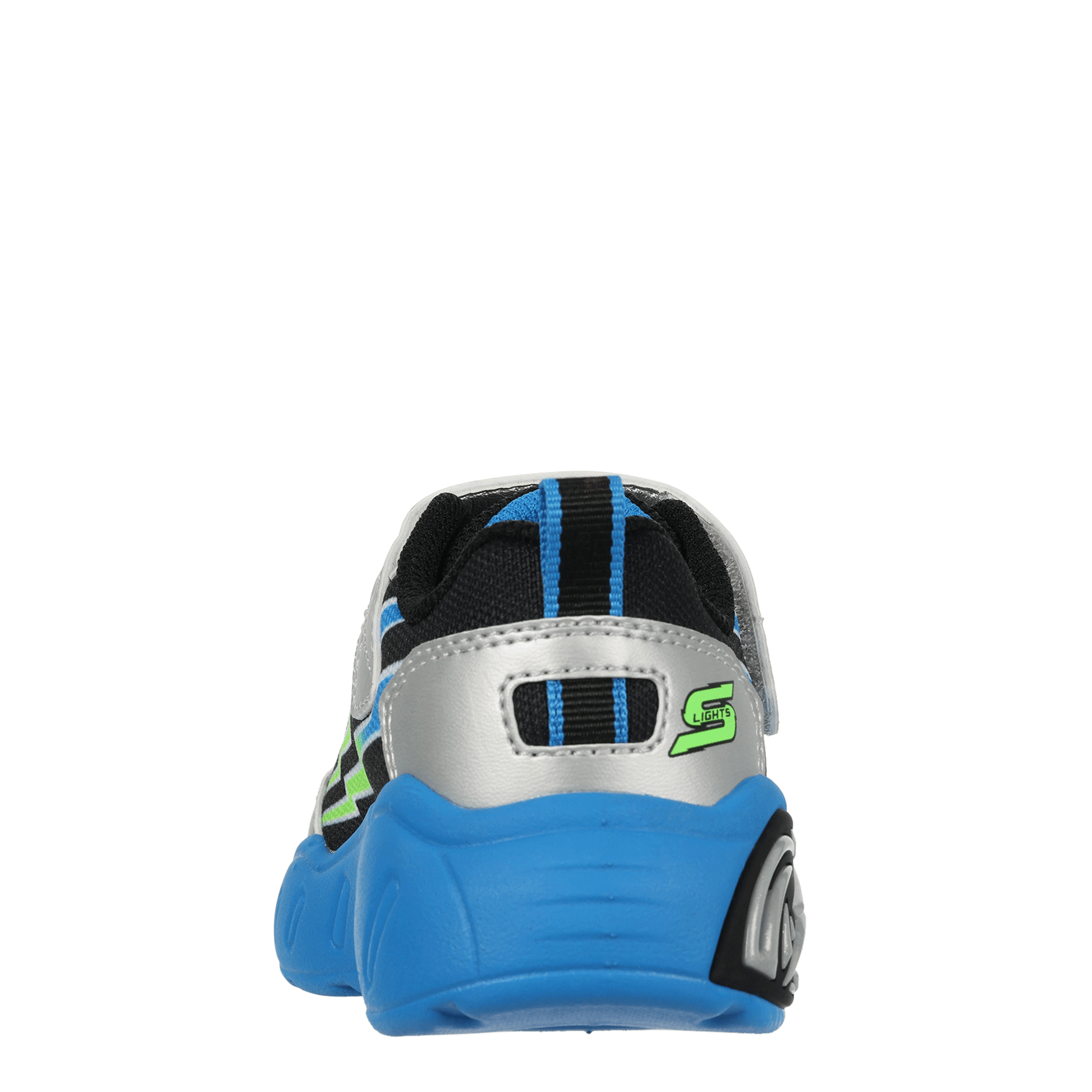 SKECHERS-BOYS TODDLER LIL STORM SCENE SNEAKER-SILVER & BLUE