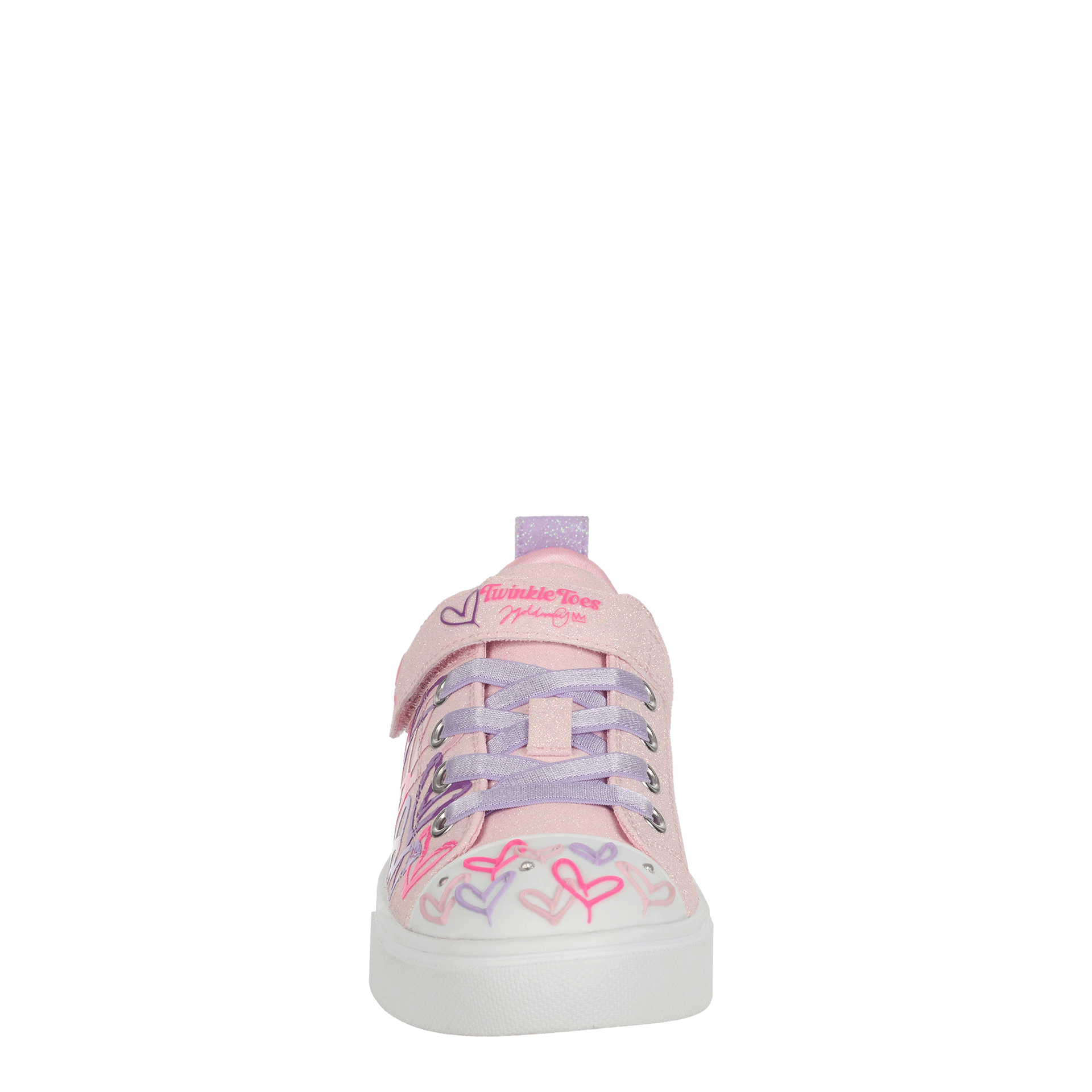 SKECHERS-GIRLS LITTLE-BIG KID TWINKLE SPARKS LIGHT UP SNEAKER-PINK & PURPLE