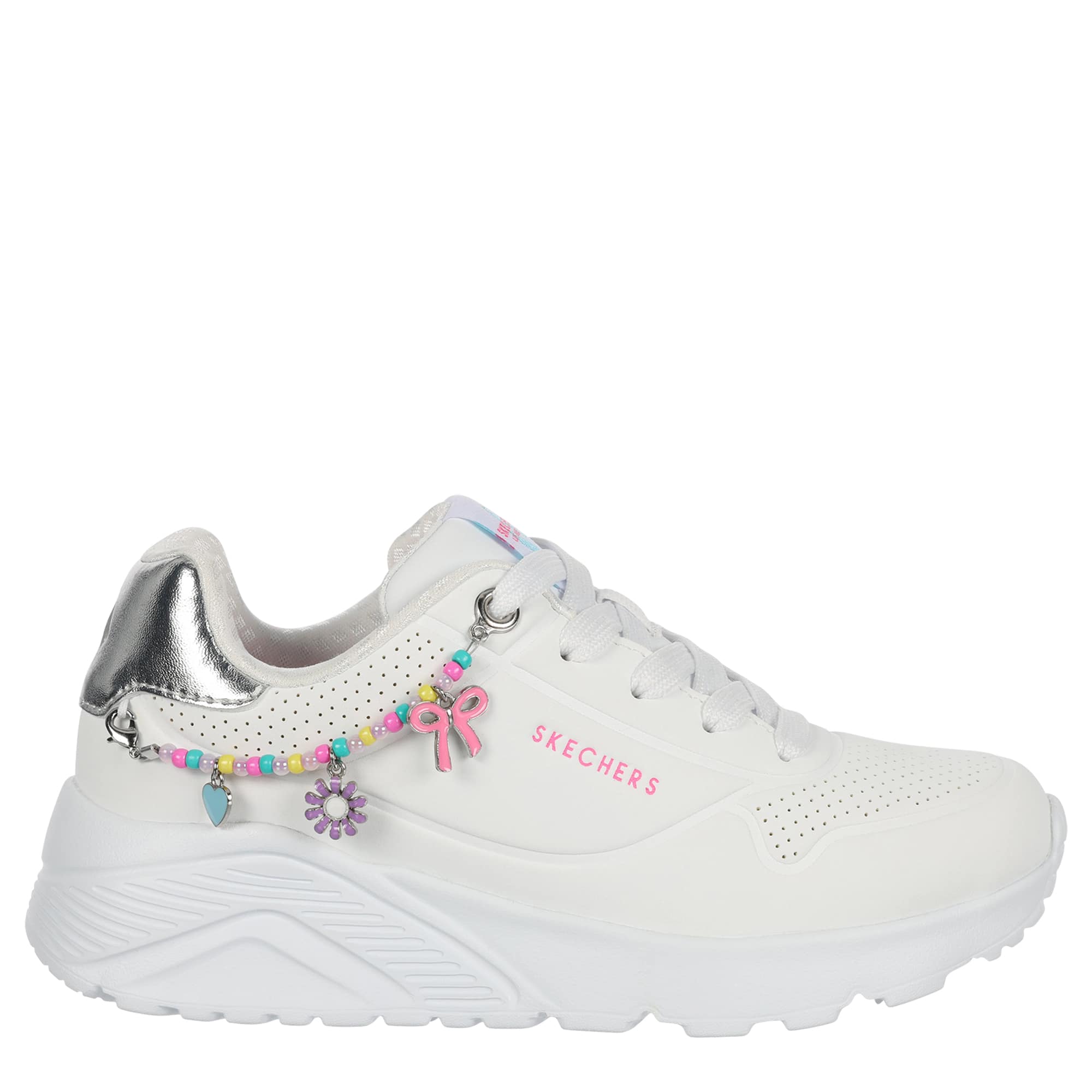 SKECHERS-GIRLS LITTLE-BIG KID UNO LITE SNEAKER-WHITE & 