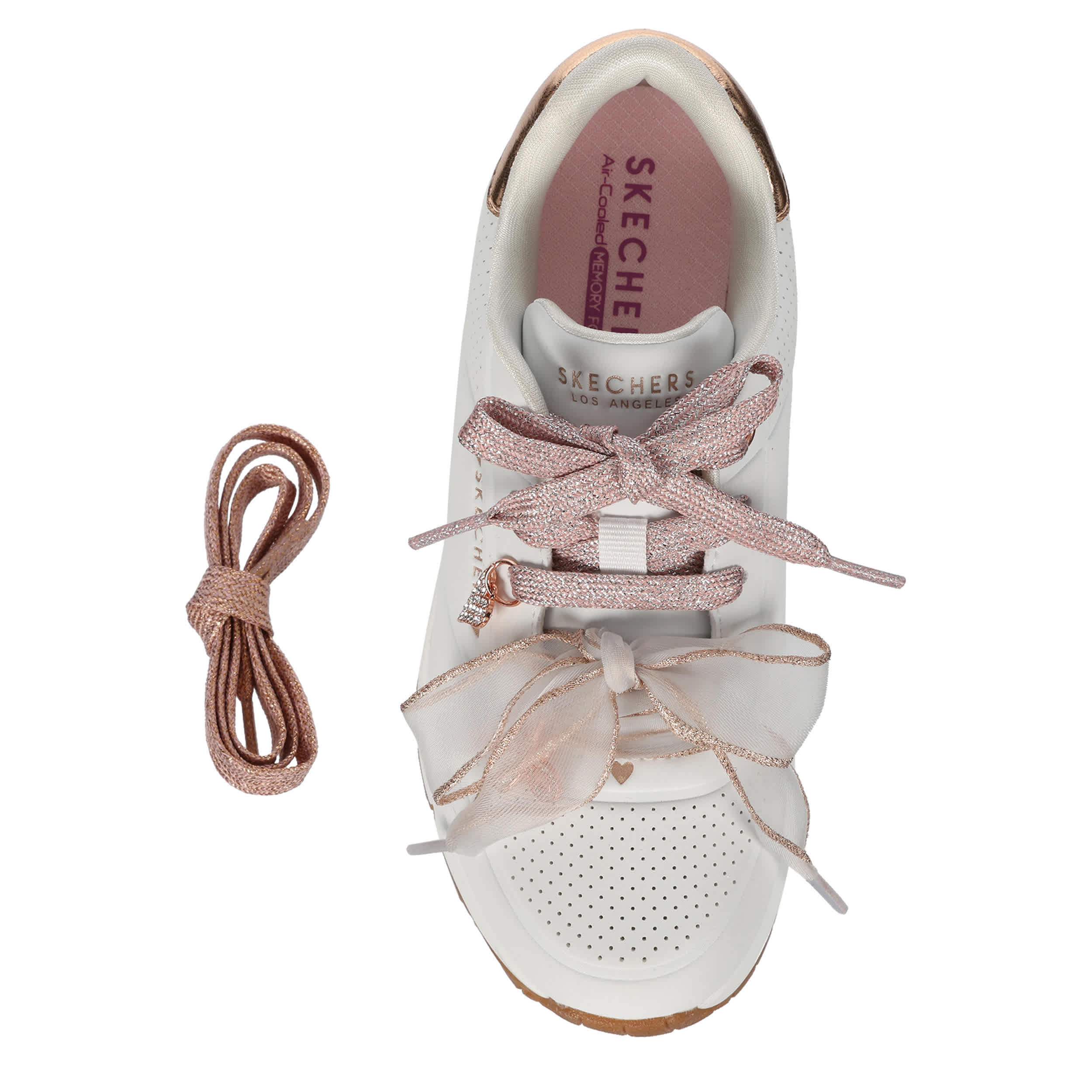 SKECHERS-GIRLS LITTLE-BIG KID UNO GEN 1 SNEAKER-WHITE & 
