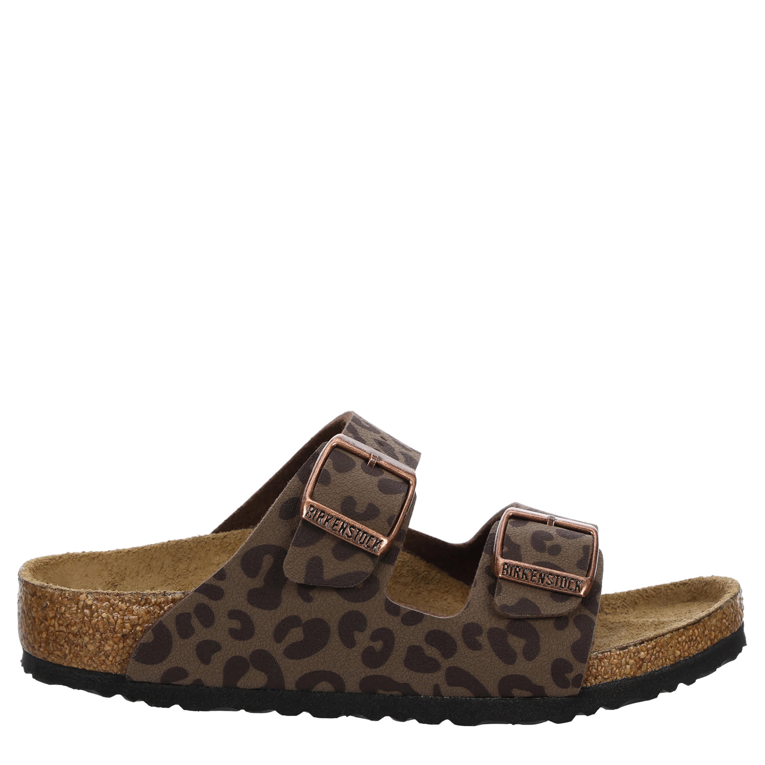 BIRKENSTOCK-GIRLS LITTLE KID ARIZONA FOOTBED SANDAL-LEOPARD & 