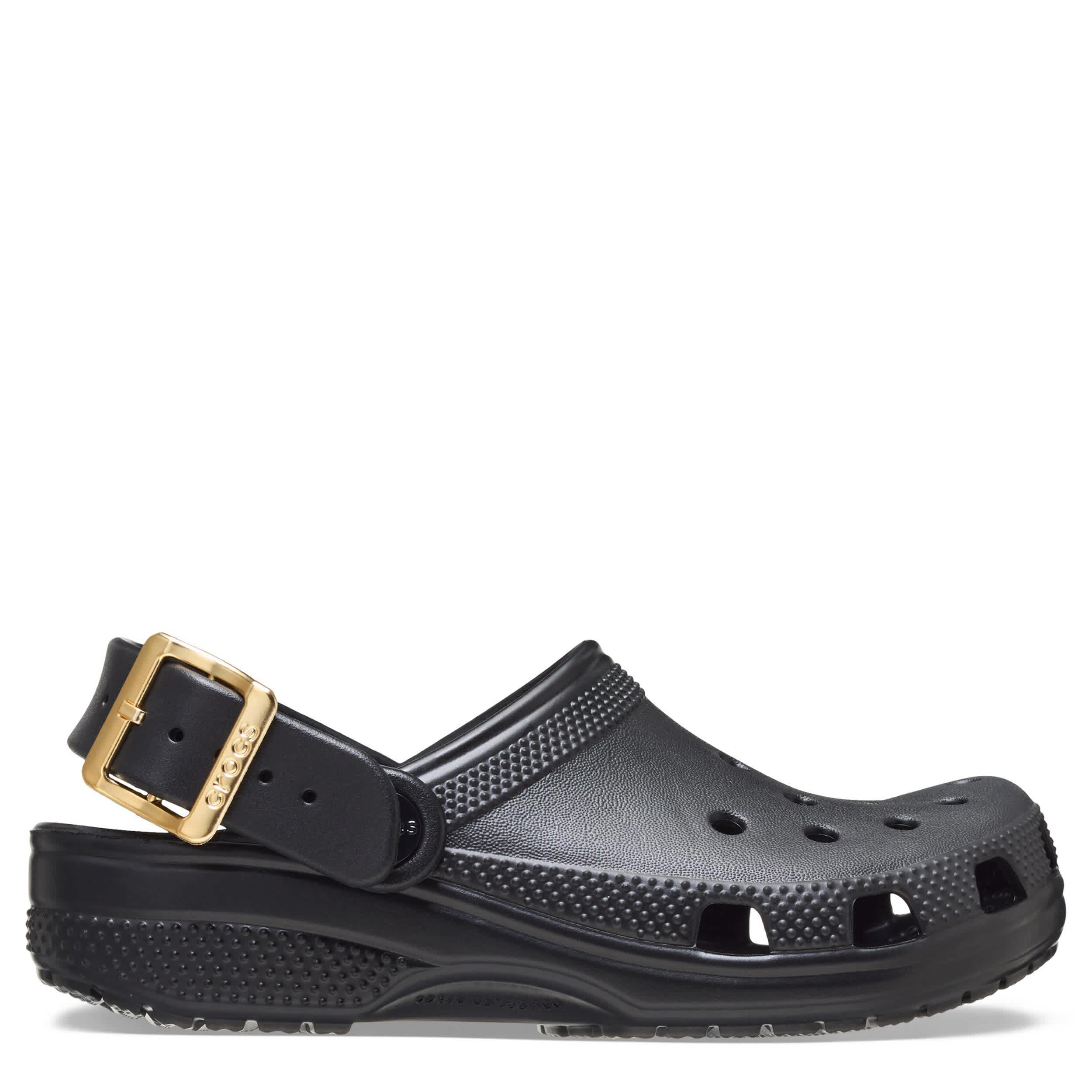 CROCS-GIRLS LITTLE-BIG KID CLASSIC BUCKLE CLOG-BLACK & 