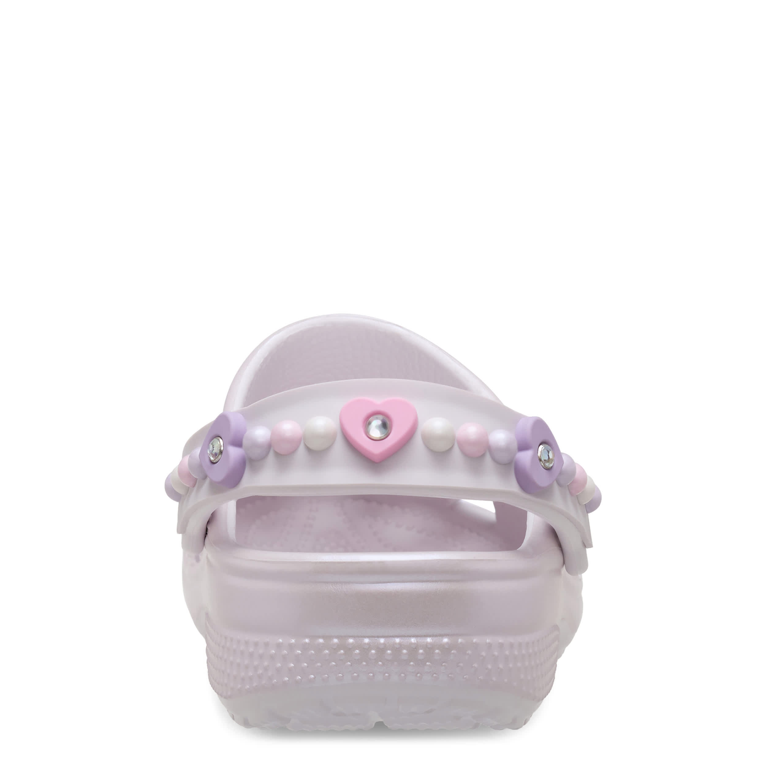 CROCS-GIRLS LITTLE-BIG KID CLASSIC PEARLS & HEART SHINE CLOG-PURPLE & 