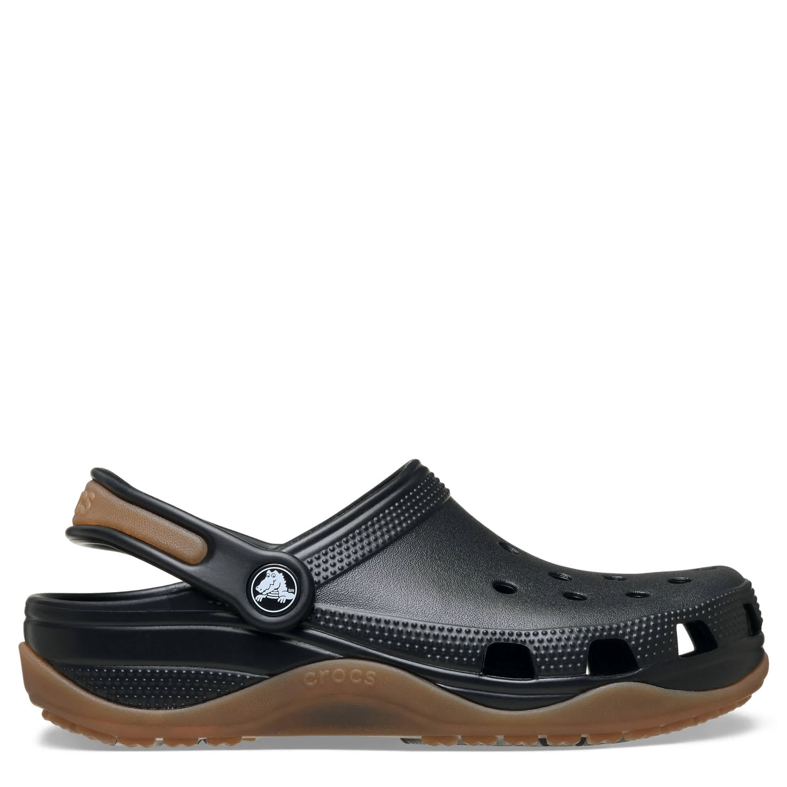 CROCS-BOYS LITTLE-BIG KID CLASSIC EVO GUM CLOG-BLACK & DARK TAN