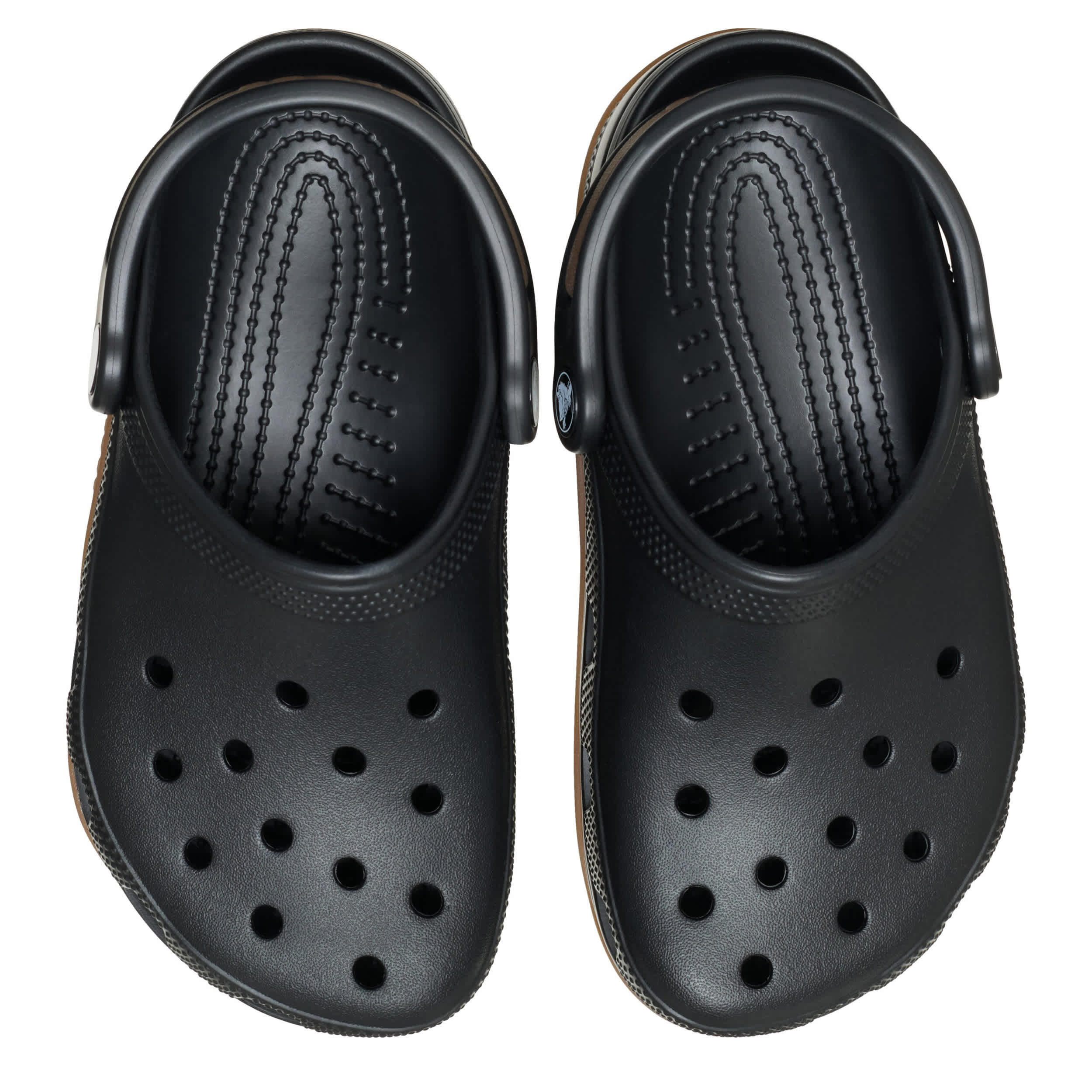 CROCS-BOYS LITTLE-BIG KID CLASSIC EVO GUM CLOG-BLACK & DARK TAN