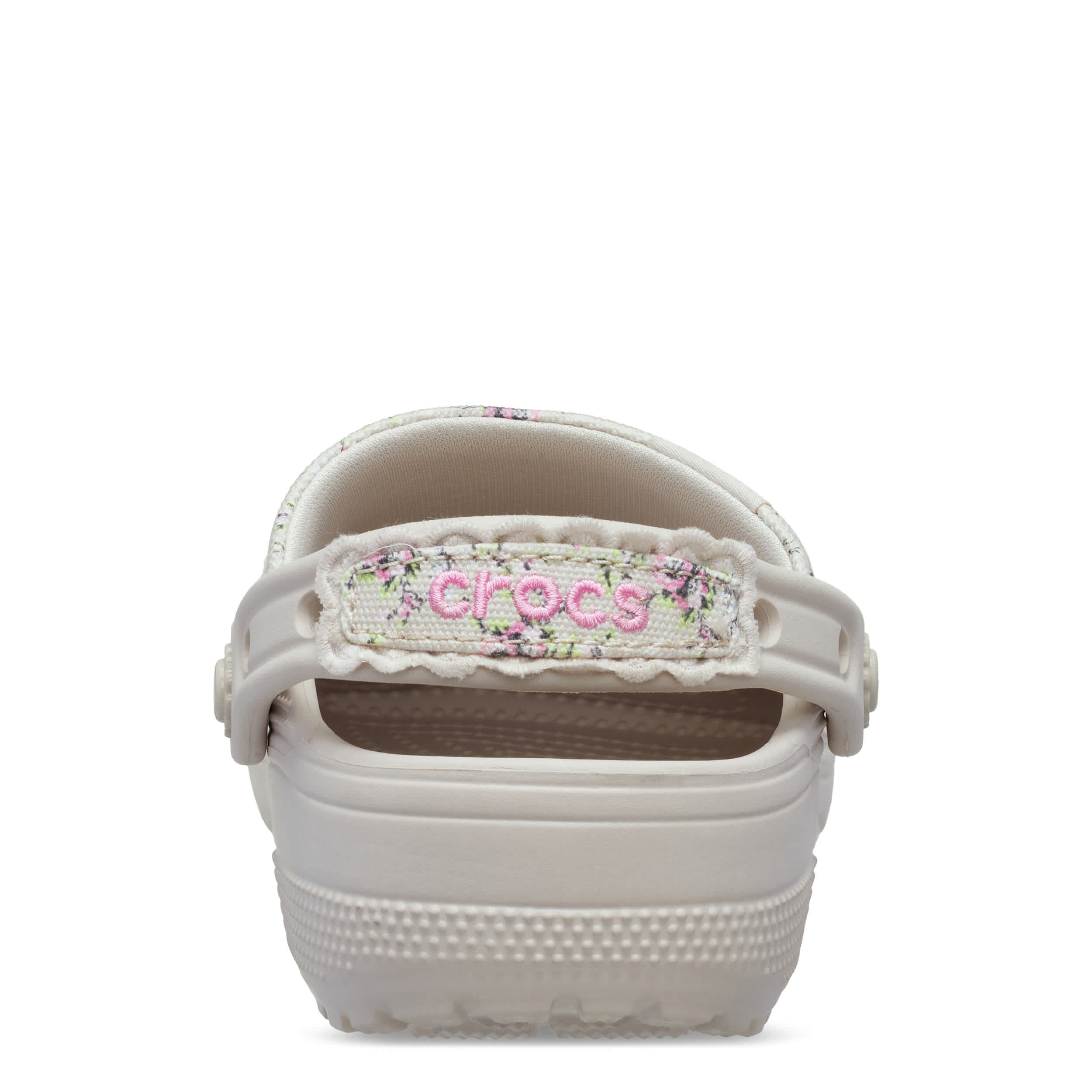 CROCS-GIRLS LITTLE-BIG KID CRAFTED PRINTED CANVAS CLOG-TAN & 