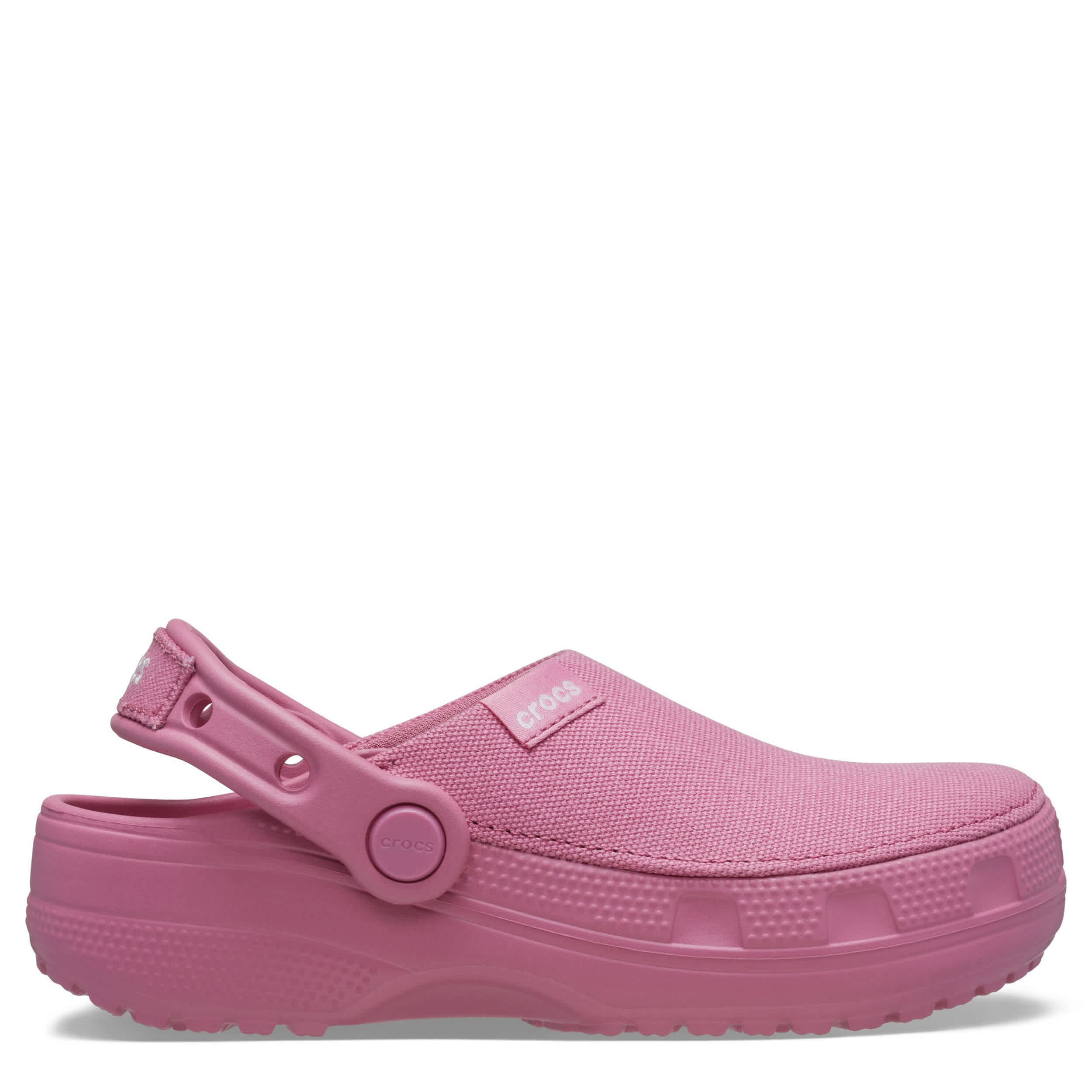CROCS-GIRLS LITTLE-BIG KID CRAFTED CANVAS CLOG-PINK & 