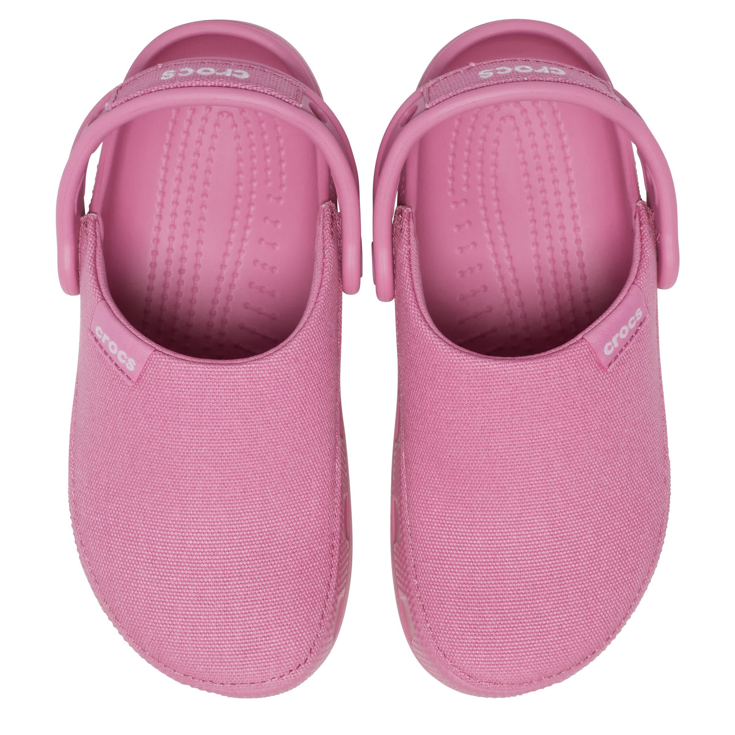 CROCS-GIRLS LITTLE-BIG KID CRAFTED CANVAS CLOG-PINK & 