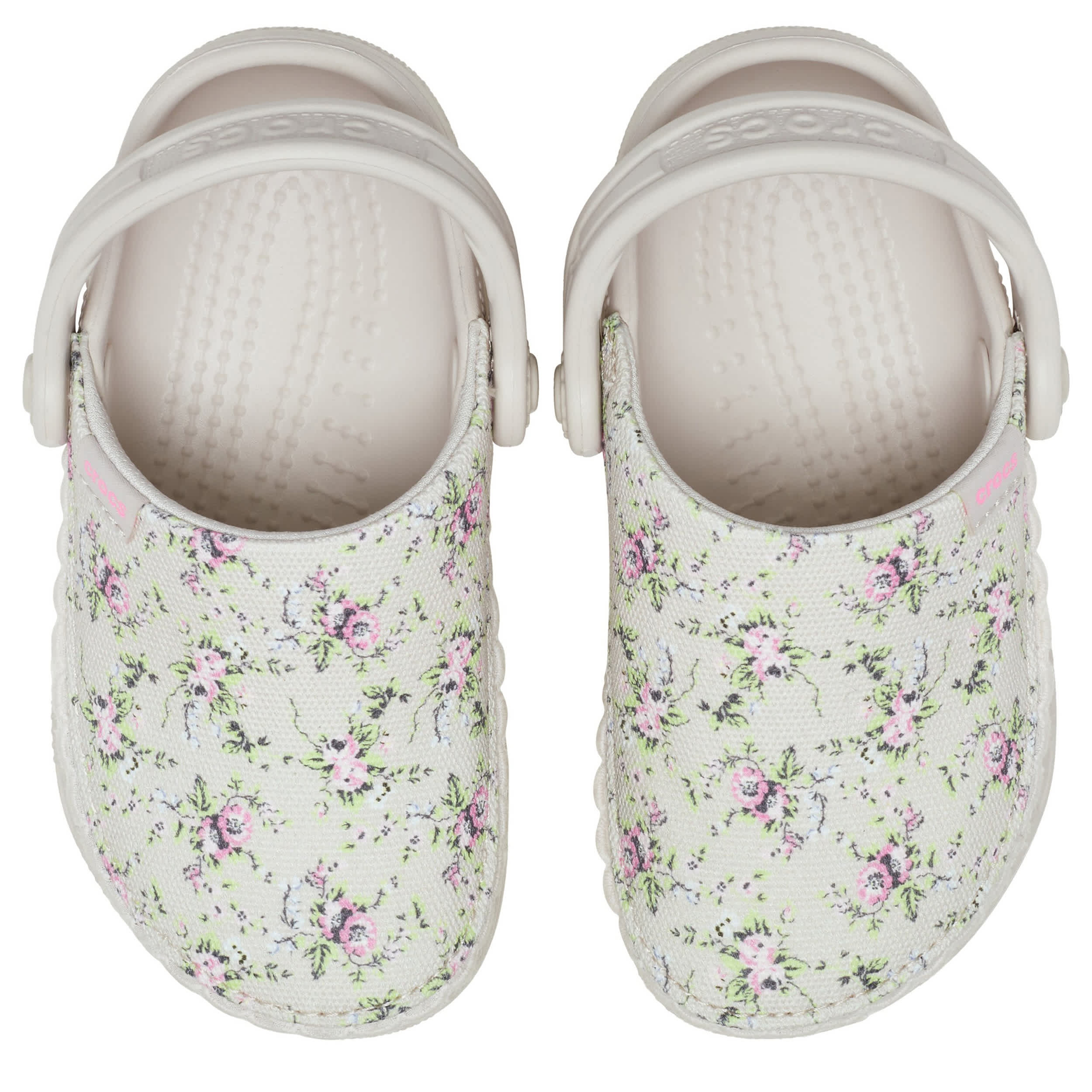 CROCS-GIRLS TODDLER CRAFTED PRINTED CANVAS CLOG-TAN & 