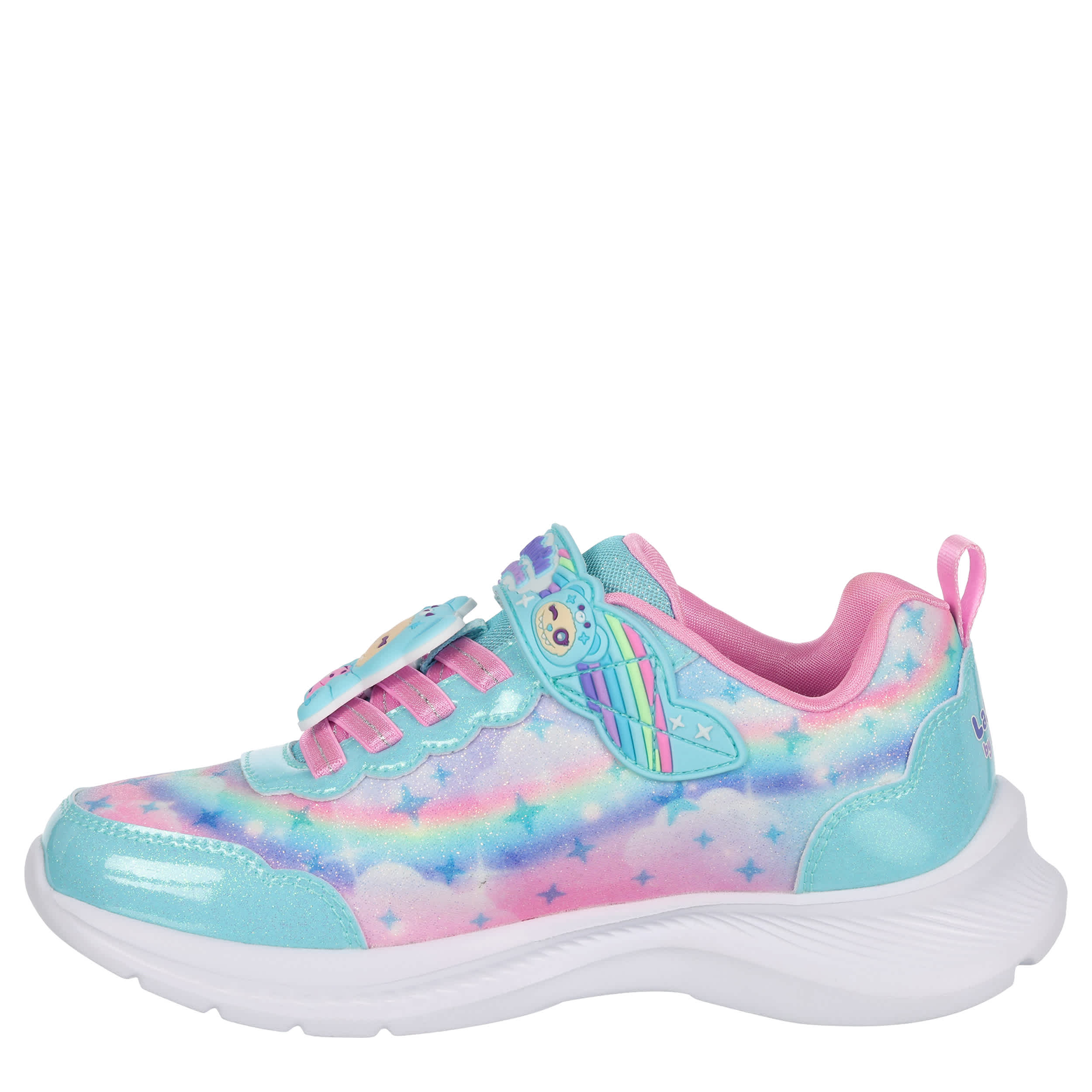 SKECHERS-GIRLS LITTLE KID CUTIE CRITTERS SNEAKER-MINT & MULTICOLOR