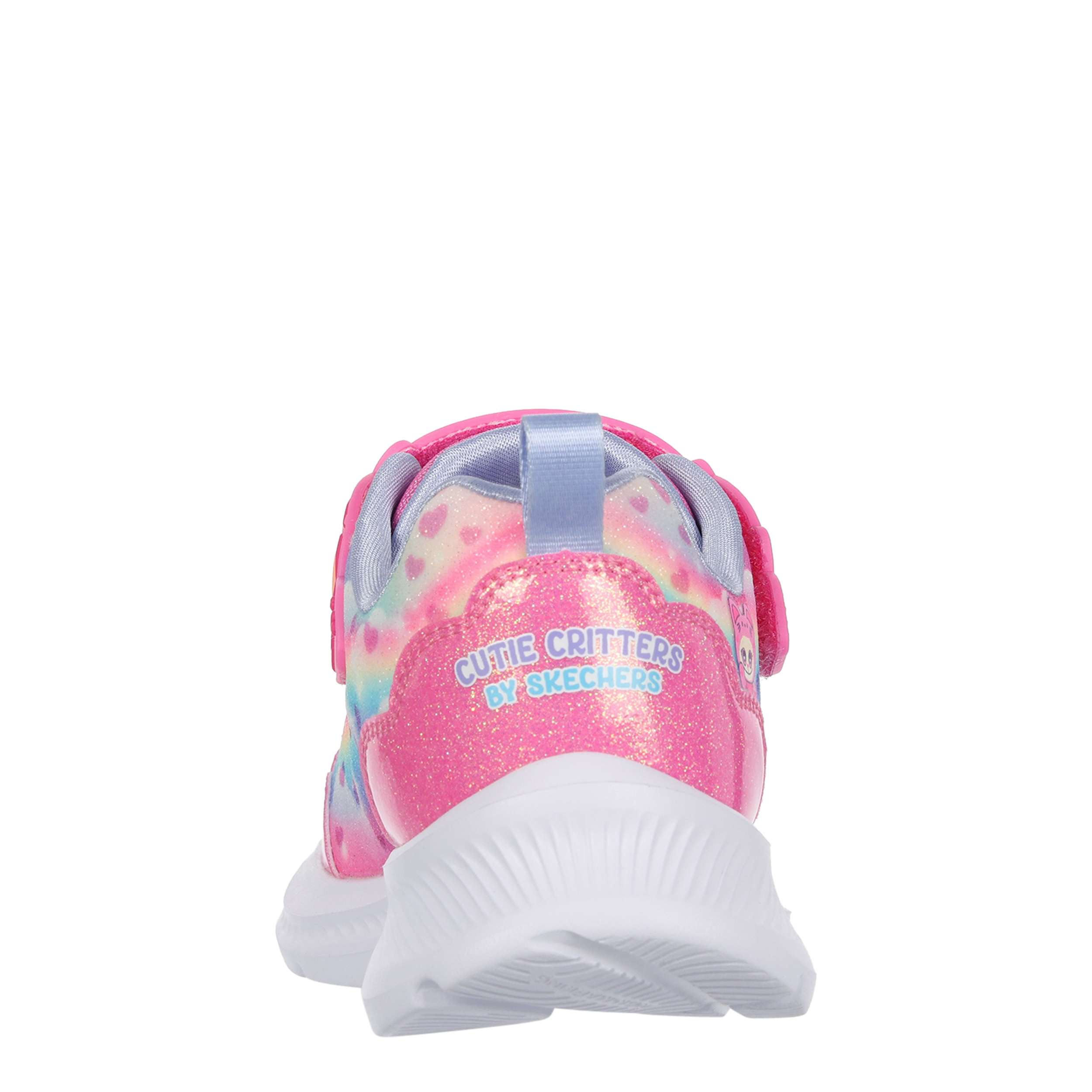 SKECHERS-GIRLS LITTLE KID CUTIE CRITTERS SNEAKER-PINK & MULTICOLOR