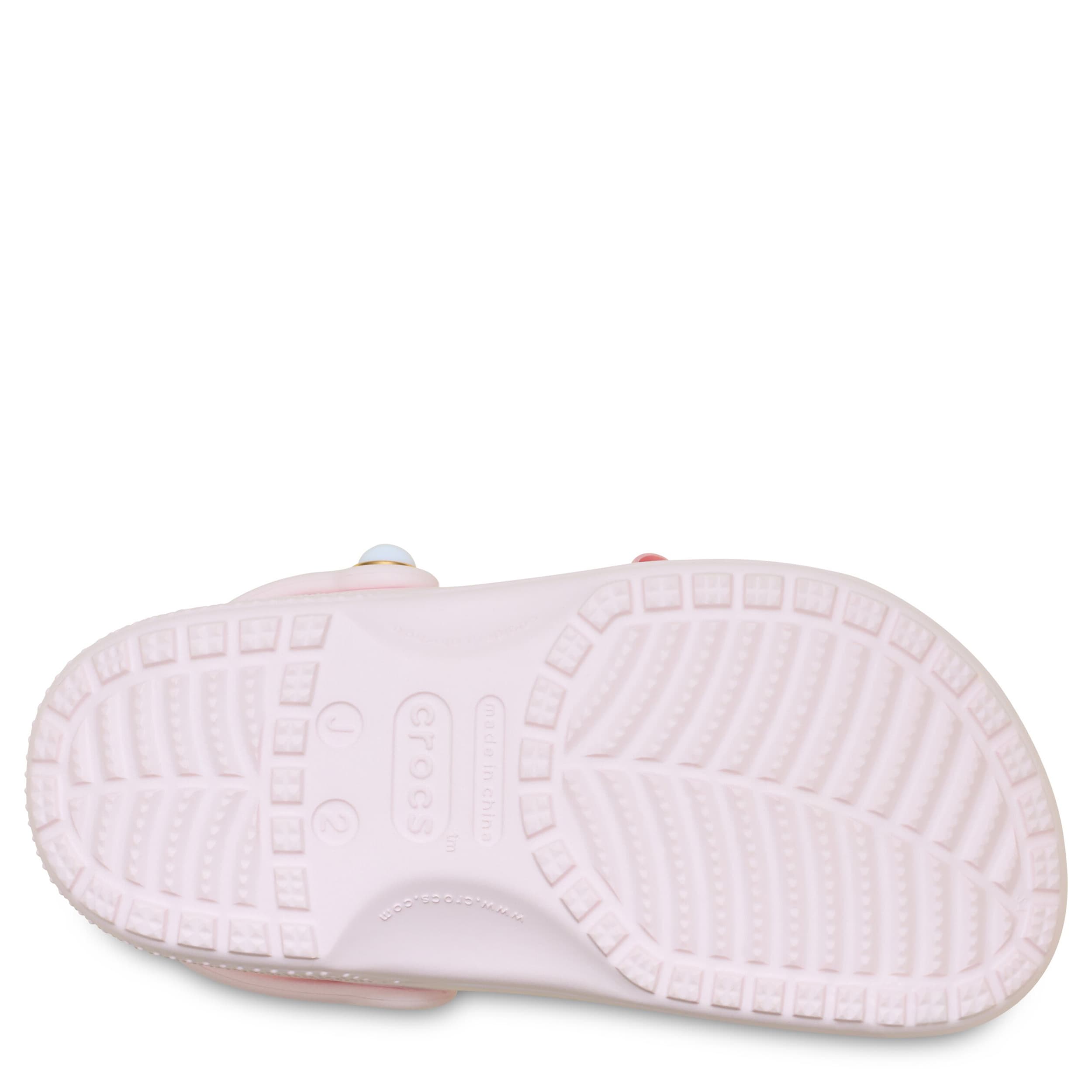 CROCS-GIRLS LITTLE-BIG KID CLASSIC  GEM CLOG-PALE PINK & 