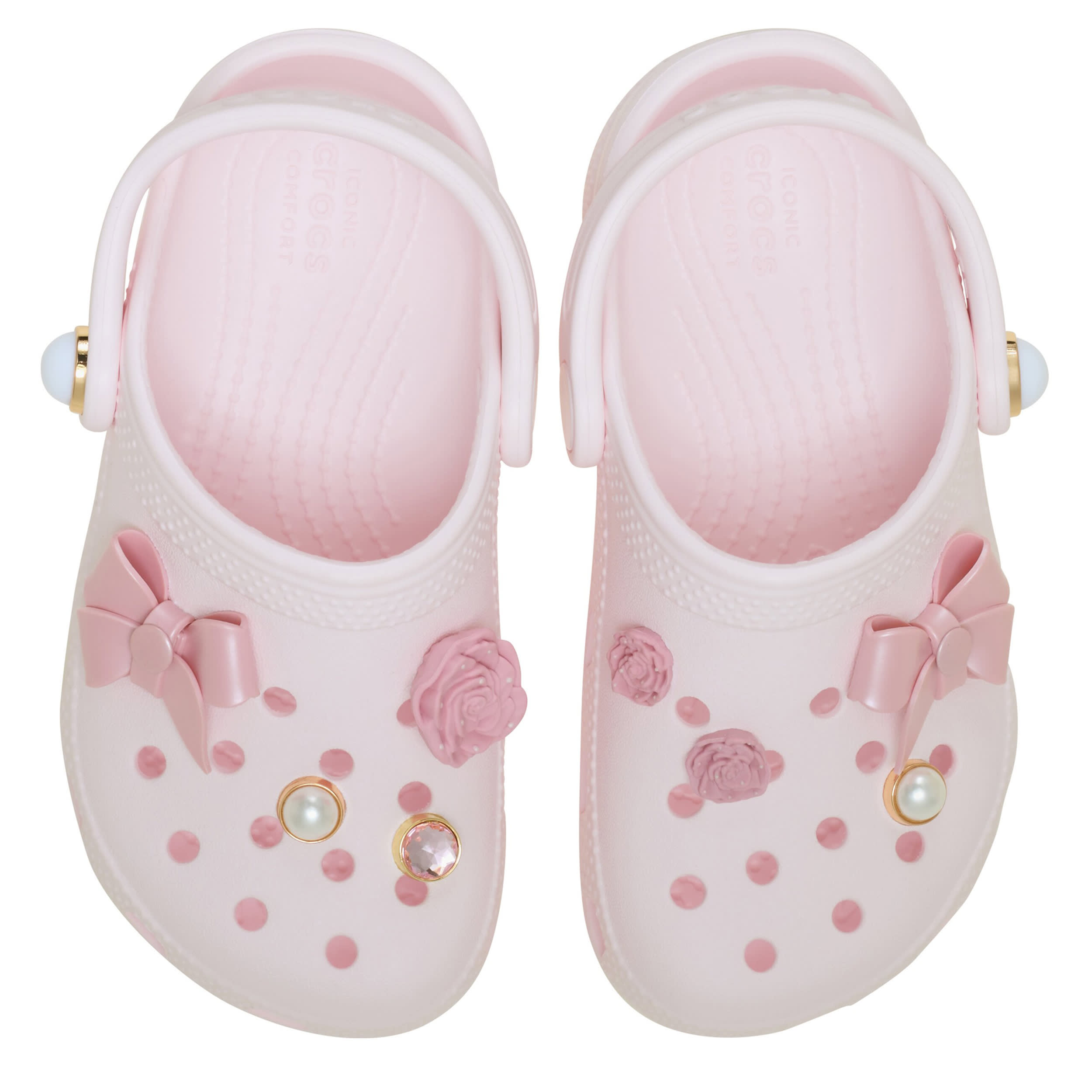 CROCS-GIRLS TODDLER CLASSIC  GEM CLOG-PALE PINK & 