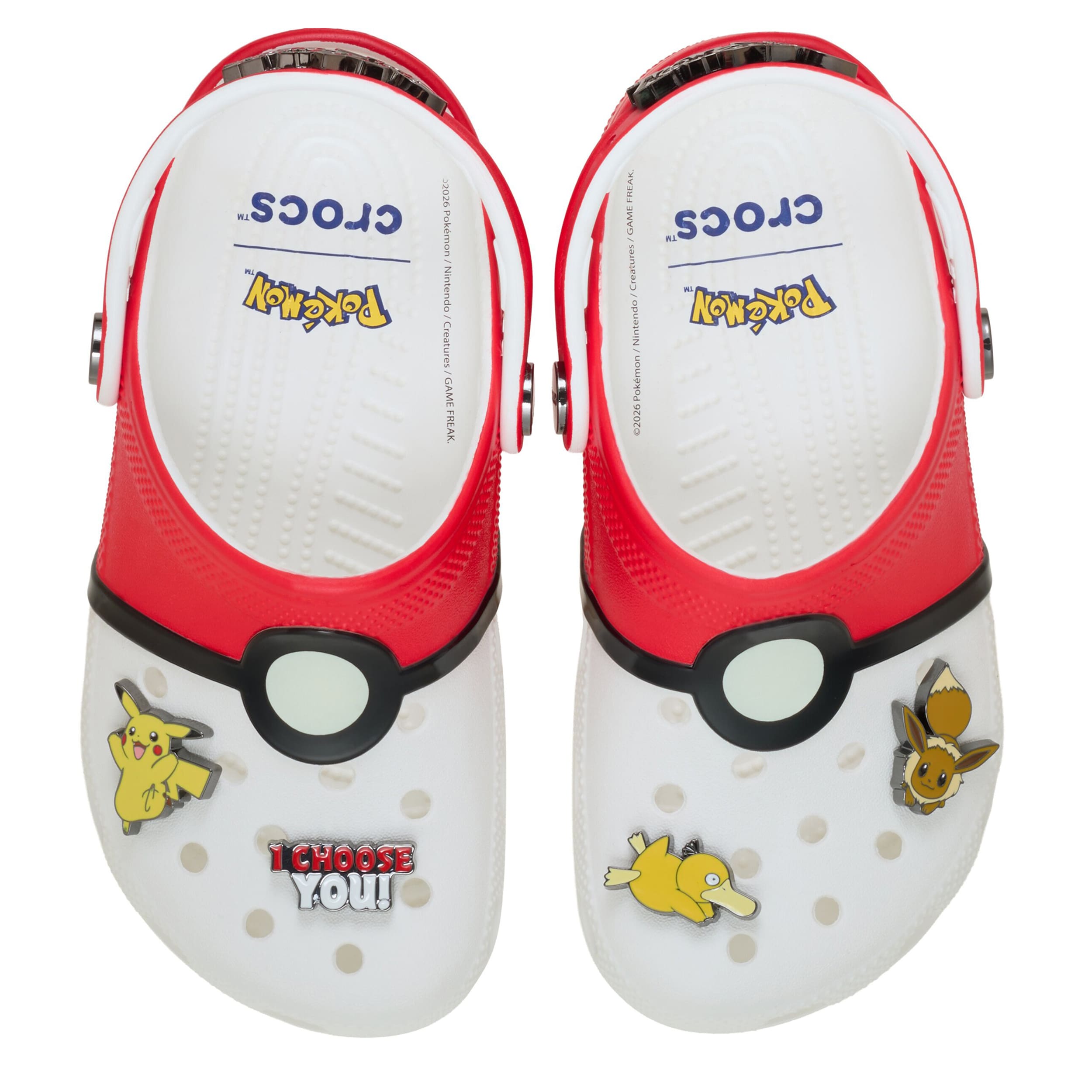 CROCS-BOYS LITTLE-BIG KID POKEMON CLASSIC CLOG-WHITE & RED
