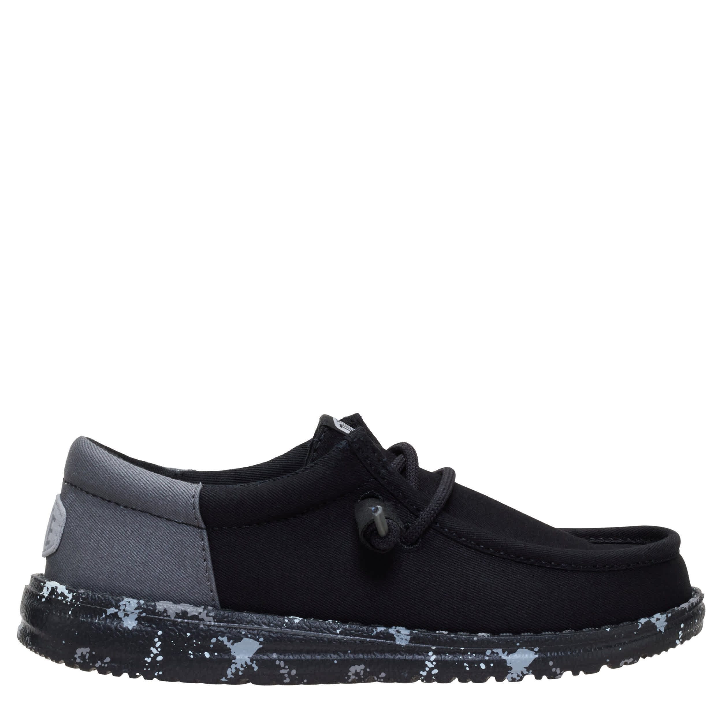 HEYDUDE-BOYS LITTLE-BIG KID WALLY YOUTH SLIP ON SNEAKER-BLACK & 