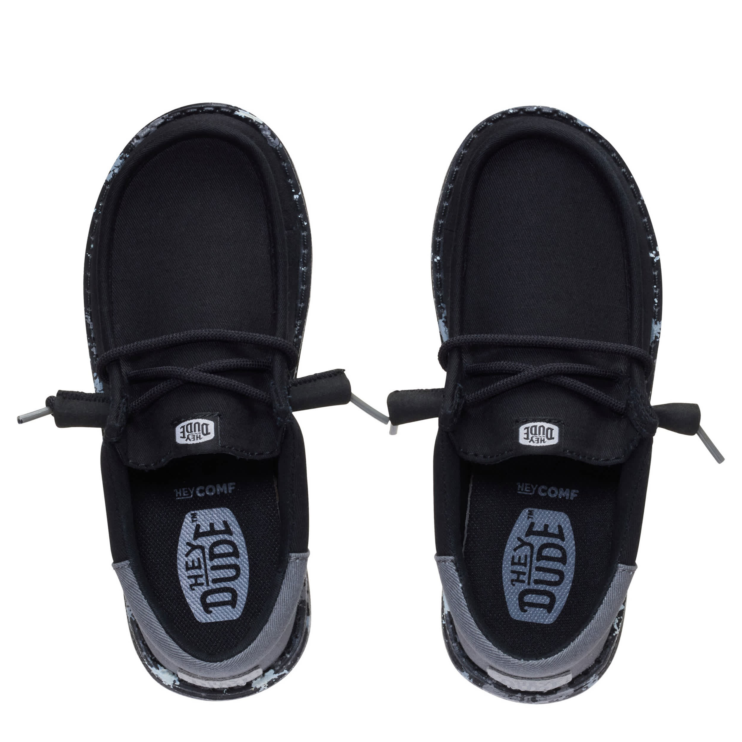 HEYDUDE-BOYS LITTLE-BIG KID WALLY YOUTH SLIP ON SNEAKER-BLACK & 