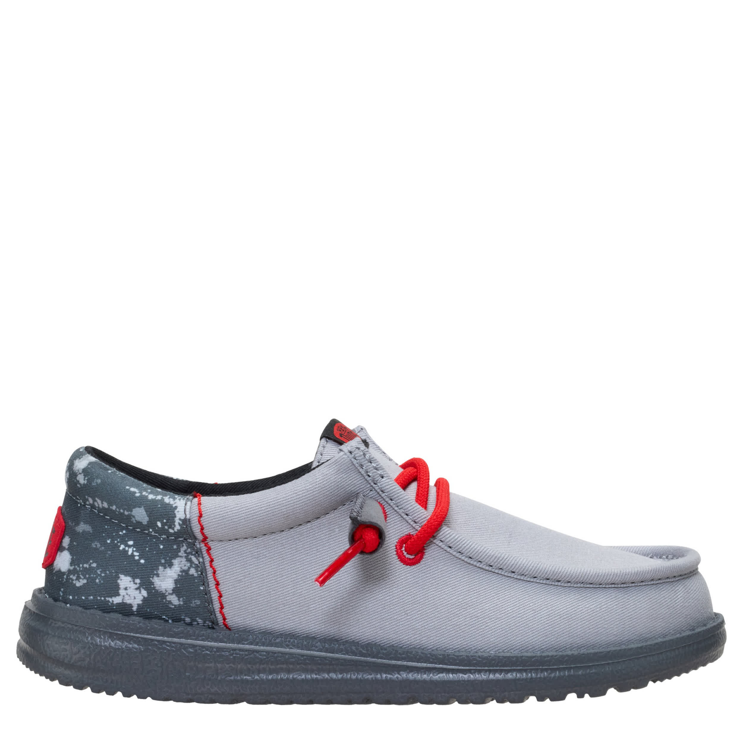 HEYDUDE-BOYS LITTLE-BIG KID WALLY YOUTH SLIP ON SNEAKER-GREY & 