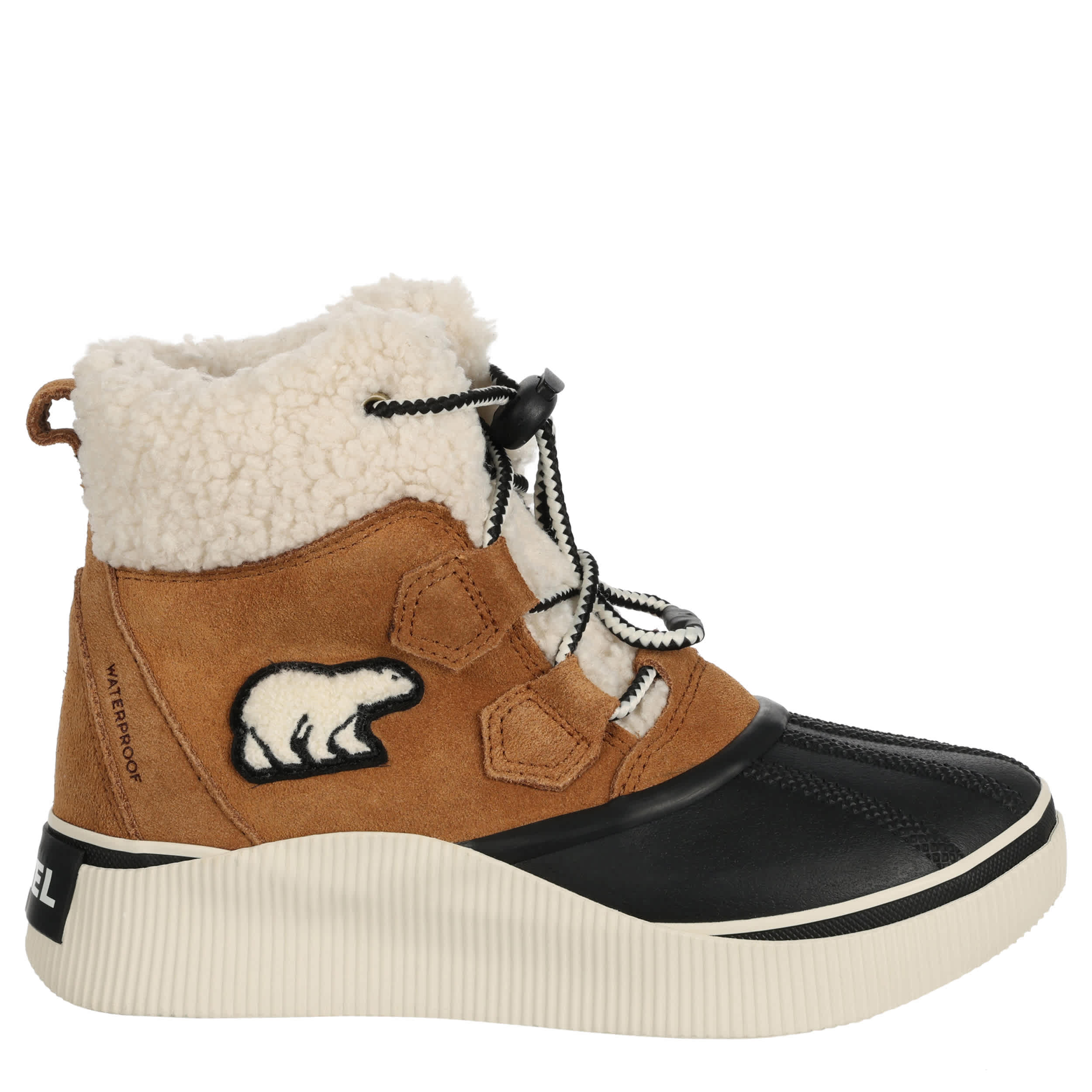SOREL-GIRLS LITTLE KID OUT N ABOUT CHILLZ WP BOOT-COGNAC & BLACK
