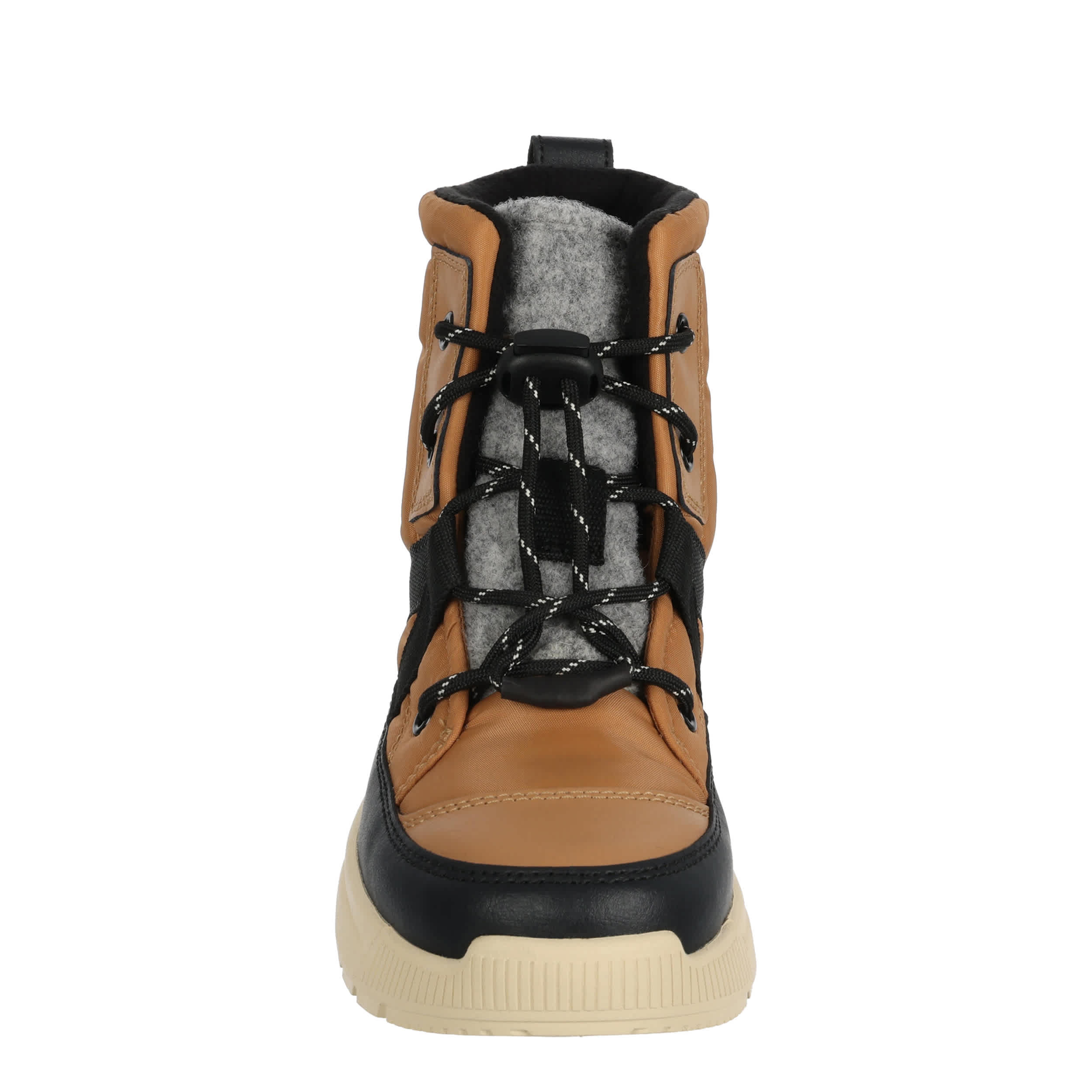 SOREL-BOYS LITTLE KID WHITNEY III MID WP SNOW BOOT-COGNAC & BLACK
