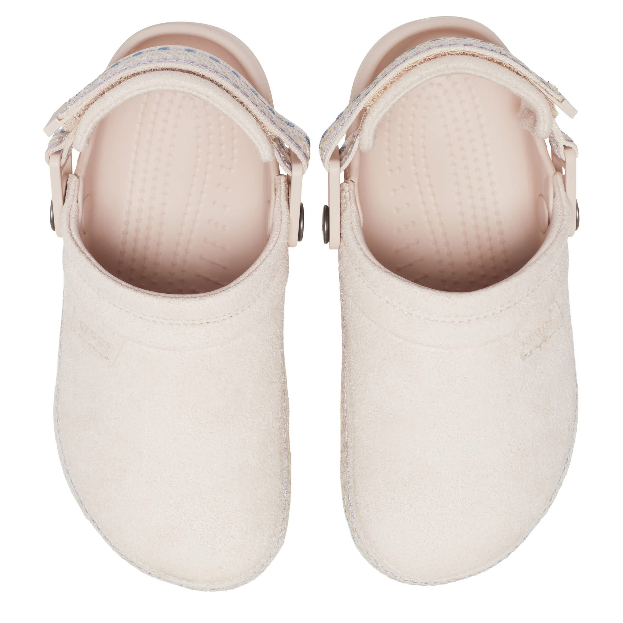 CROCS-GIRLS LITTLE-BIG KID CRAFTED VEGAN SUEDE CLOG-PALE PINK & 