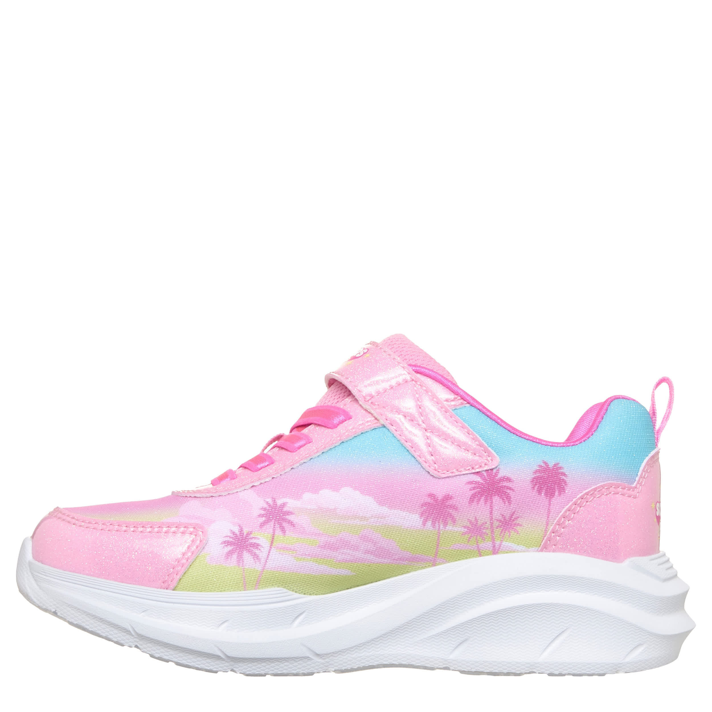 SKECHERS-GIRLS LITTLE-BIG KID GARAGE SNEAKER-PINK & MULTICOLOR