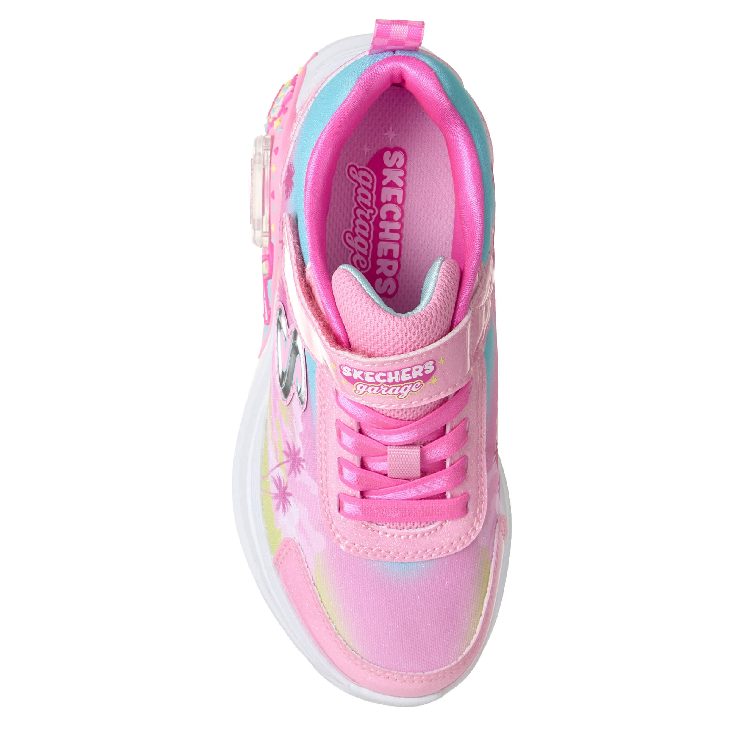 SKECHERS-GIRLS LITTLE-BIG KID GARAGE SNEAKER-PINK & MULTICOLOR