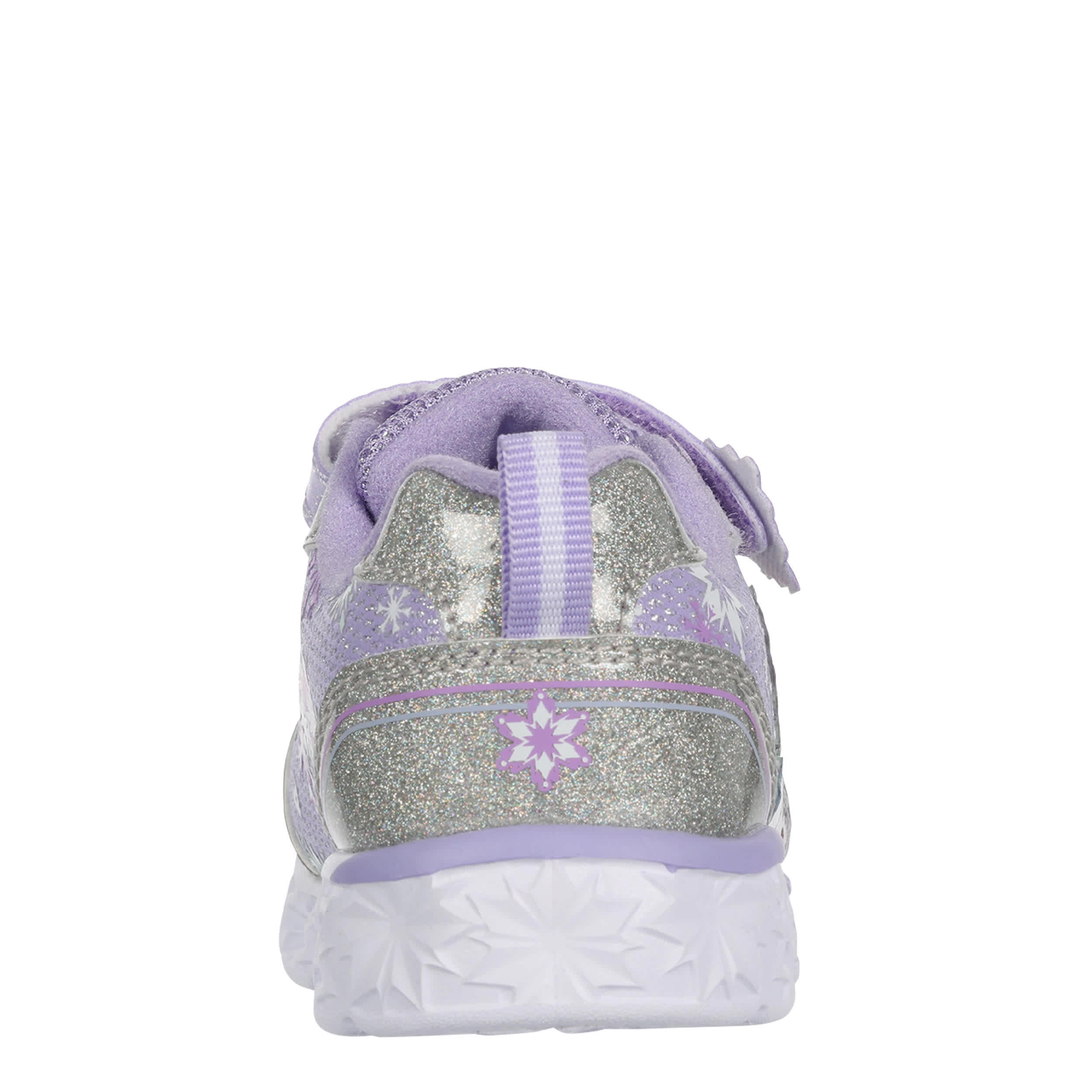 DISNEY-GIRLS TODDLER-LITTLE KID FROZEN LIGHT UP SNEAKER-PURPLE & SILVER