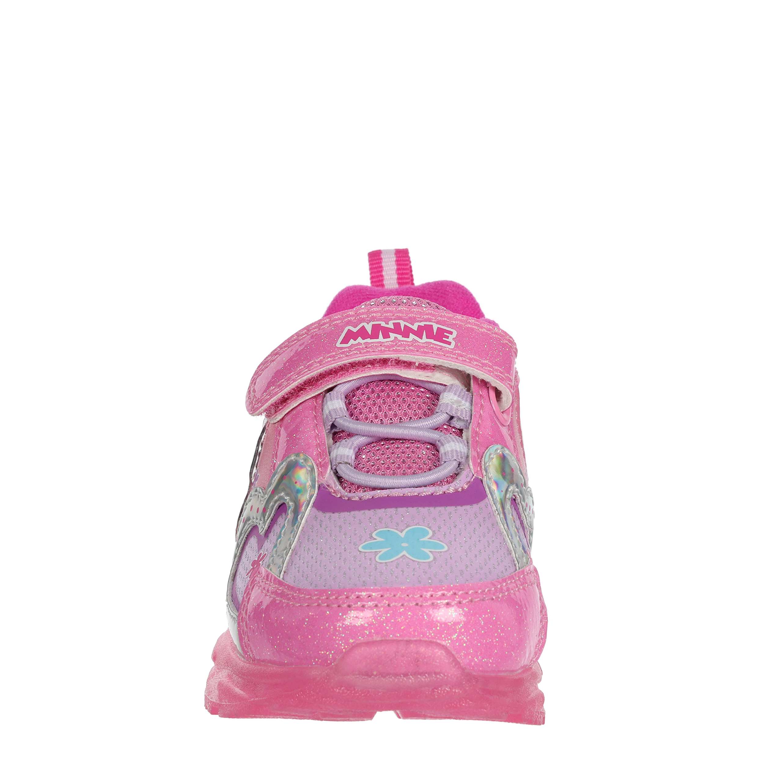 DISNEY-GIRLS TODDLER-LITTLE KID MINNIE MOUSE LIGHT UP SNEAKER-PINK & MULTICOLOR