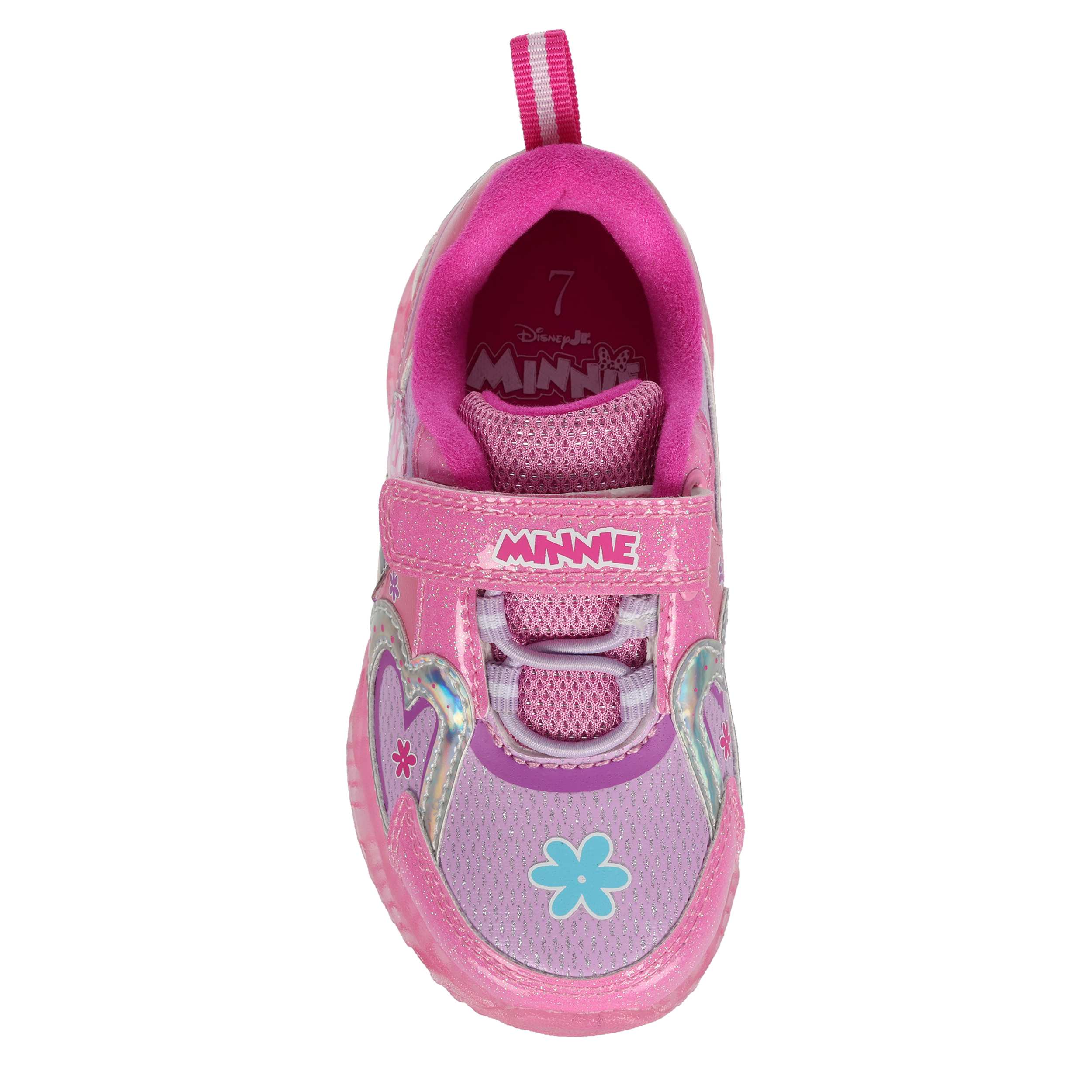 DISNEY-GIRLS TODDLER-LITTLE KID MINNIE MOUSE LIGHT UP SNEAKER-PINK & MULTICOLOR