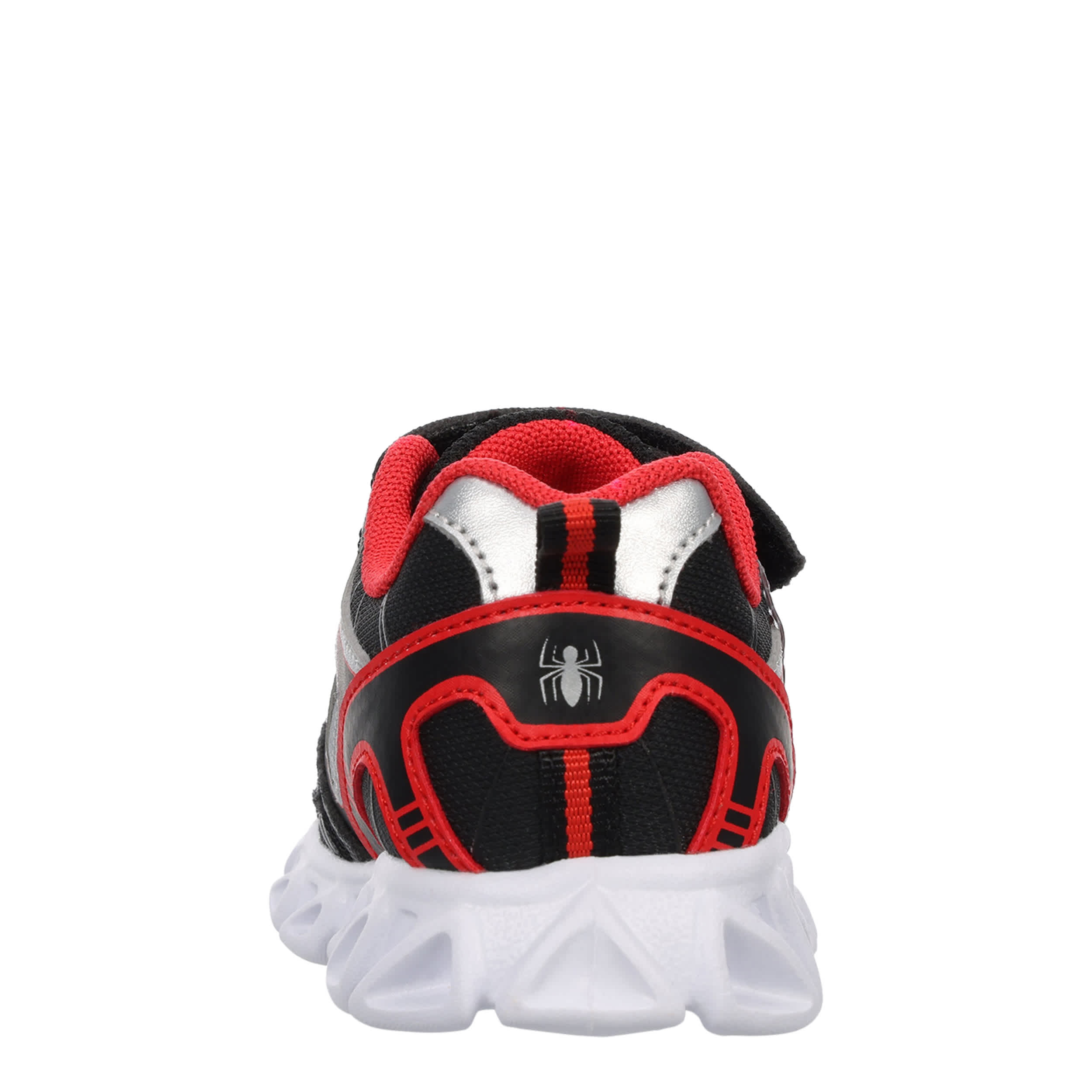 SPIDERMAN-BOYS TODDLER-LITTLE KID SPIDERMAN LIGHT UP SNEAKER-BLACK & RED