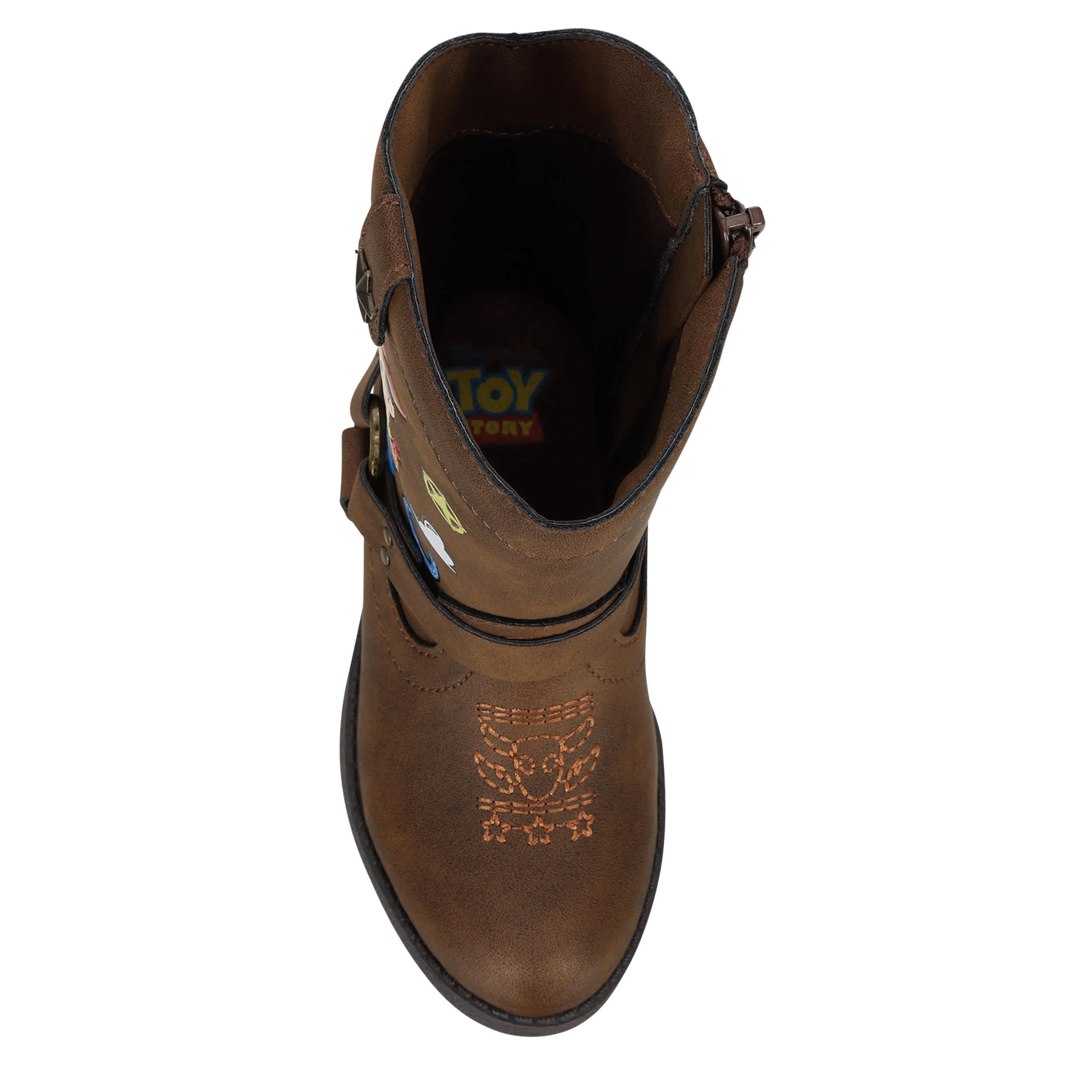DISNEY-BOYS TODDLER-LITTLE KID TOY STORY WESTERN BOOT-BROWN & MULTICOLOR