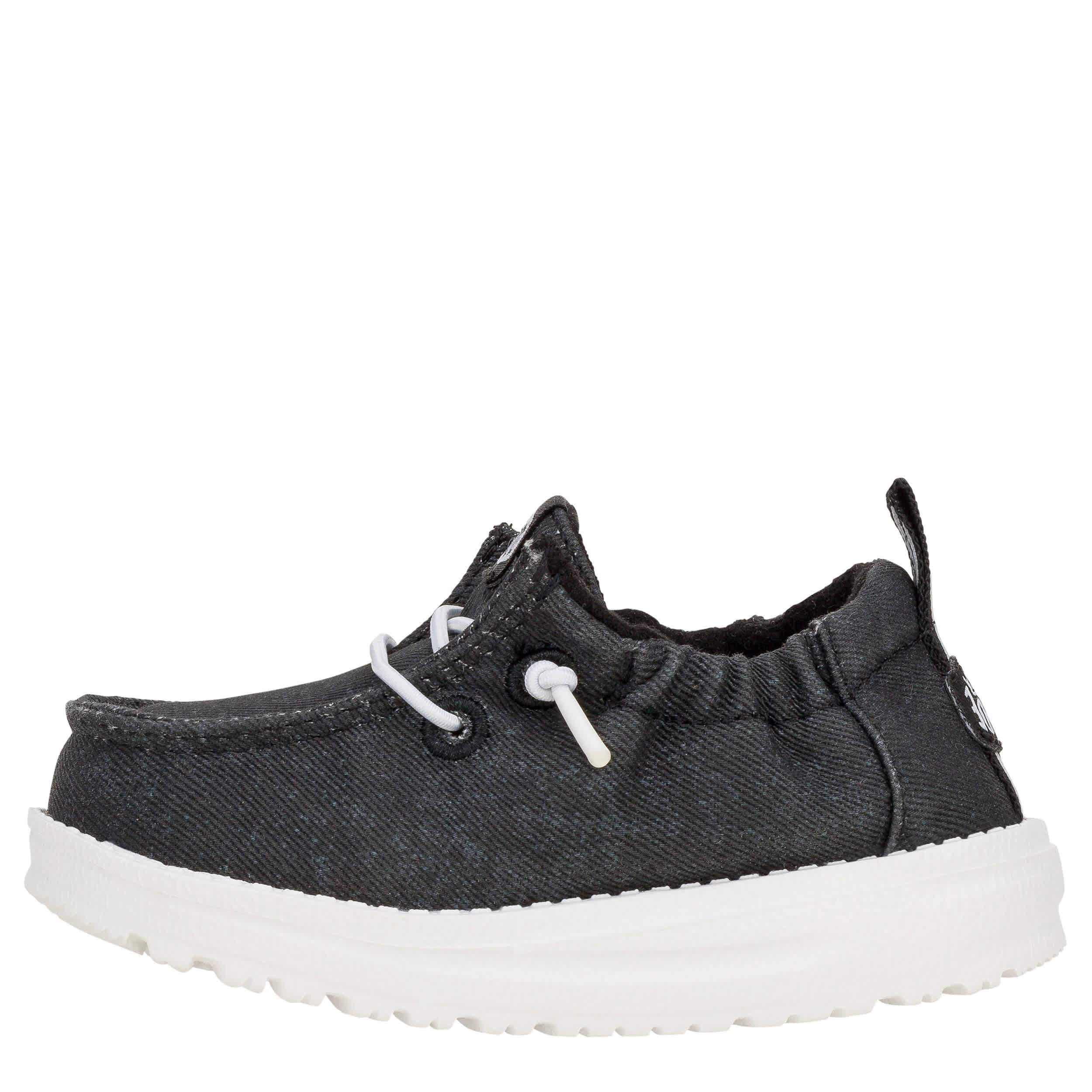 HEYDUDE-BOYS LILDUDE SLIP ON-BLACK & 