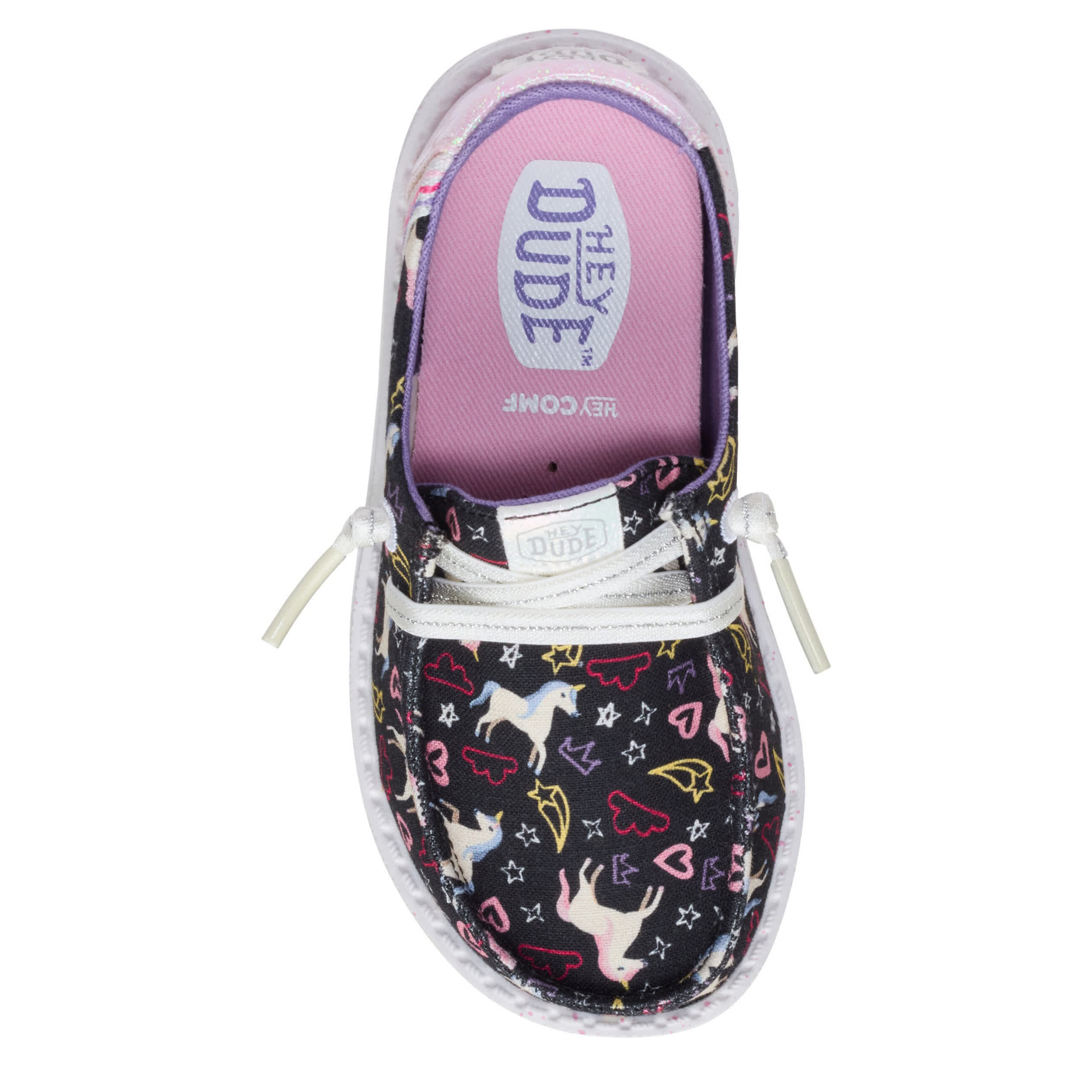 HEYDUDE-GIRLS WENDY T UNICORN-BLACK & 