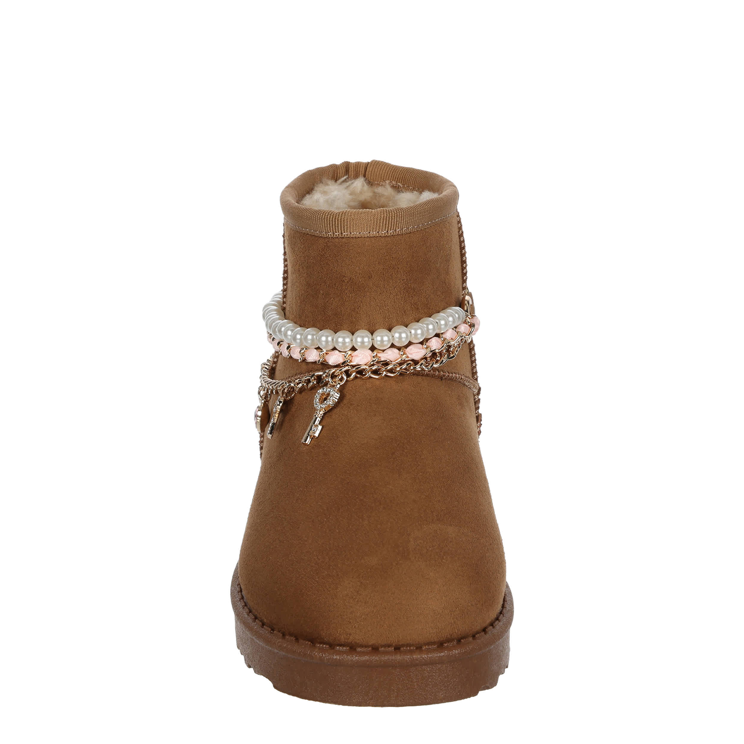 CUPCAKE COUTURE-GIRLS LITTLE-BIG KID BELLA BRACELETFUR BOOT-CHESTNUT & 