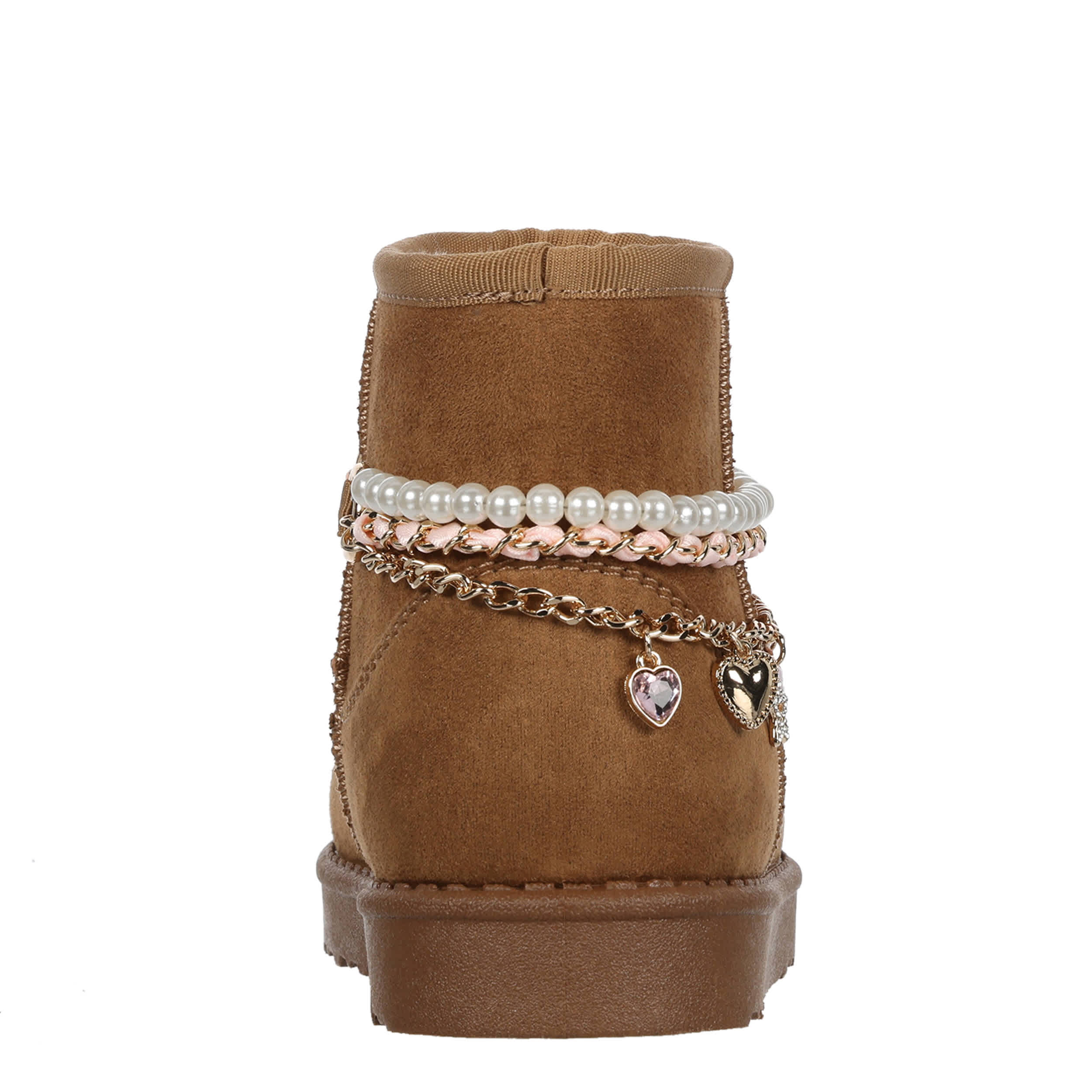CUPCAKE COUTURE-GIRLS LITTLE-BIG KID BELLA BRACELETFUR BOOT-CHESTNUT & 