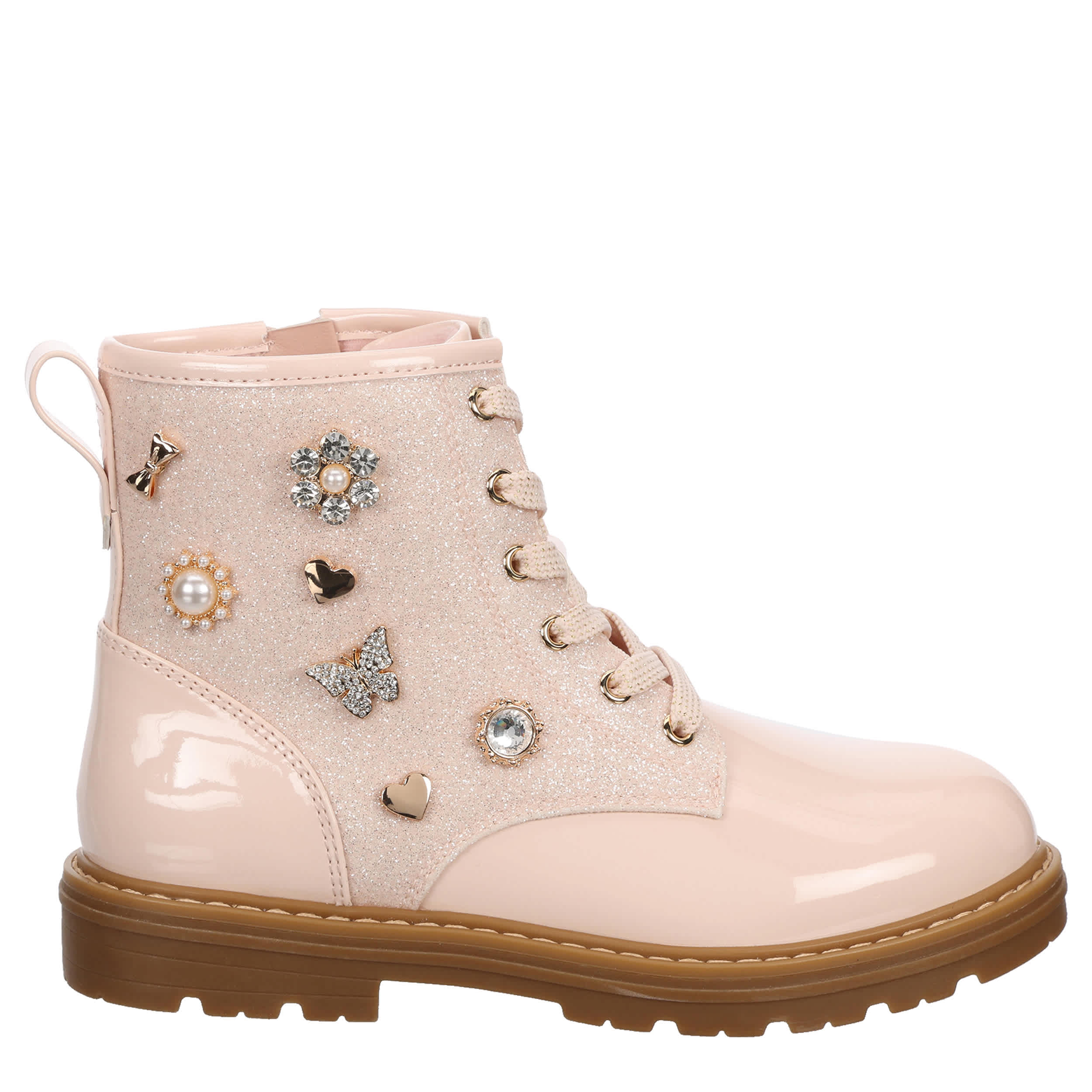 CUPCAKE COUTURE-GIRLS LITTLE-BIG KID DECOR COMBAT BOOT-PINK & 